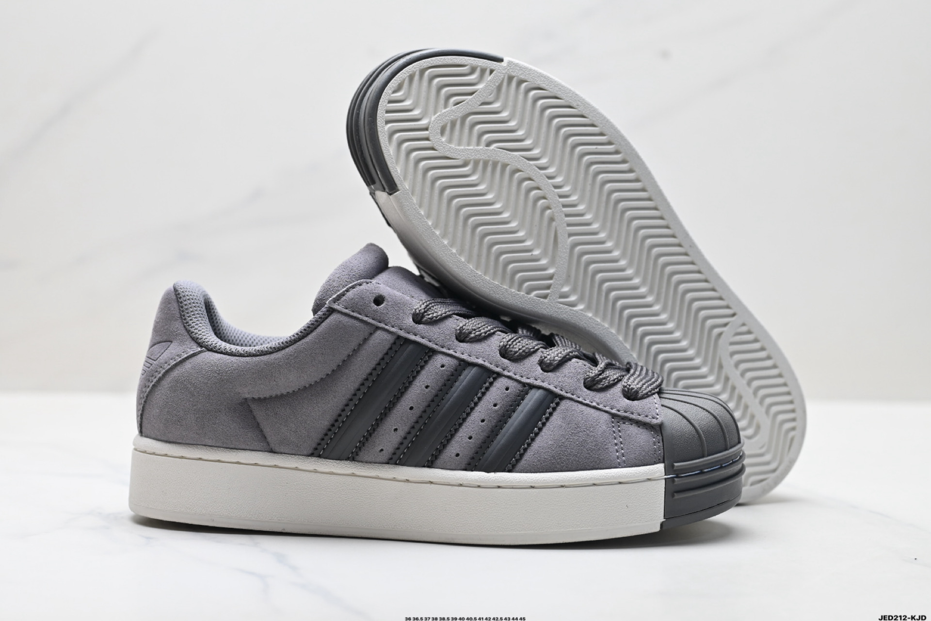 170 Adidas Originals Superstar XLG 阿迪达斯 贝壳头系列低帮厚底松糕经典百搭休闲运动板鞋 KI3563