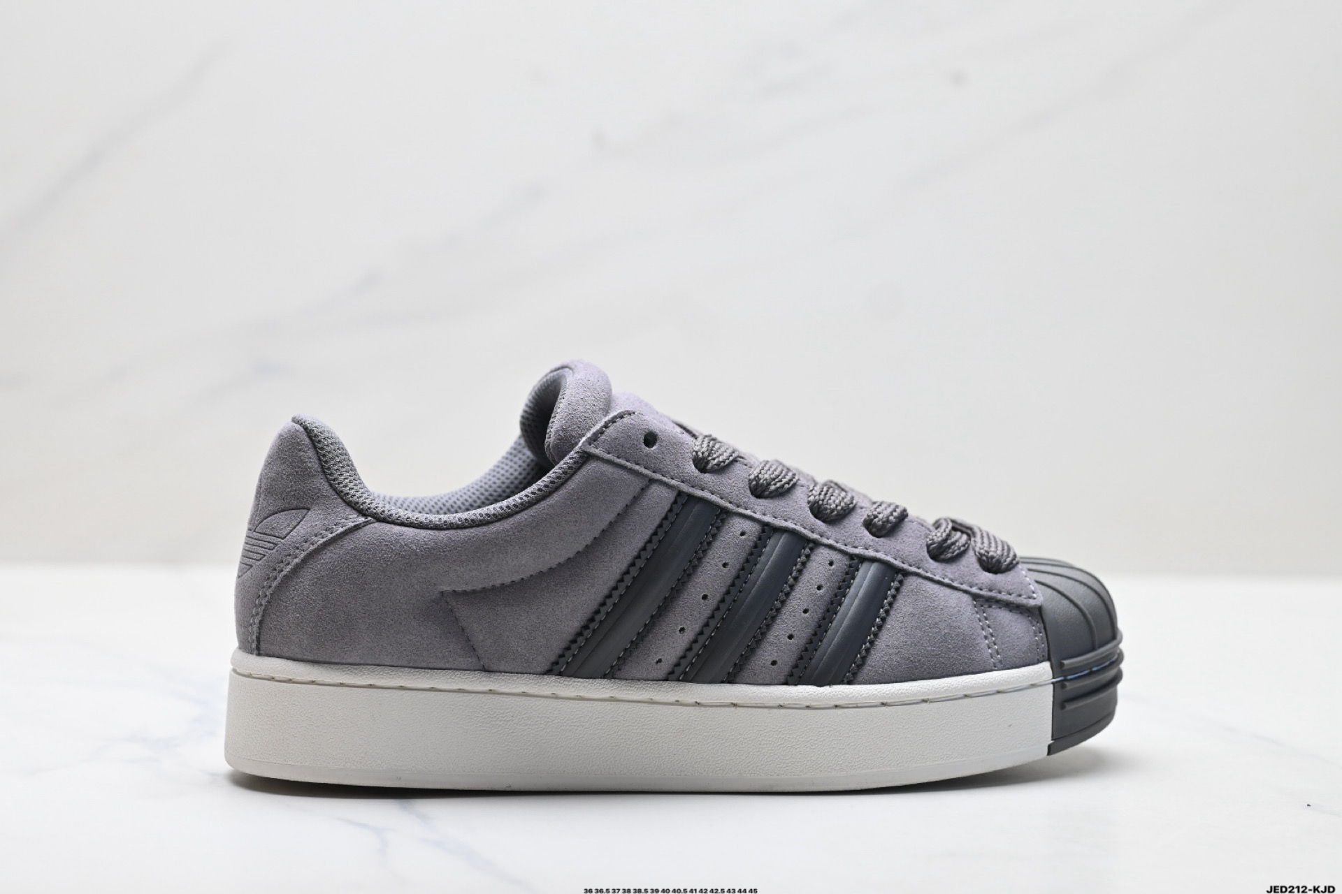 170 Adidas Originals Superstar XLG 阿迪达斯 贝壳头系列低帮厚底松糕经典百搭休闲运动板鞋 KI3563