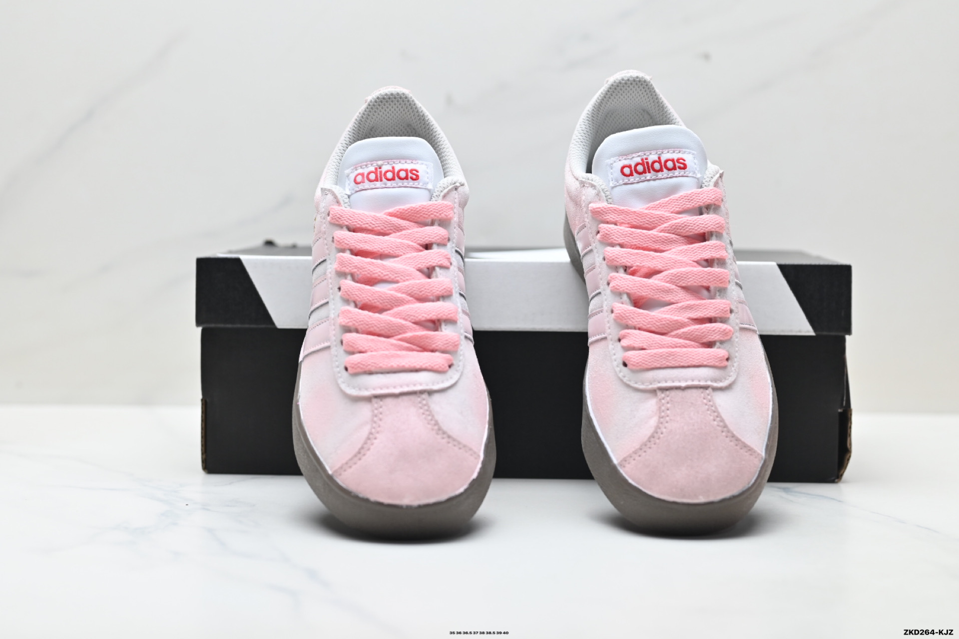 290 Adidas Vl Court Classic ‘DIY’定制 阿迪达斯 运动休闲 低帮德训T头鞋 HQ1802