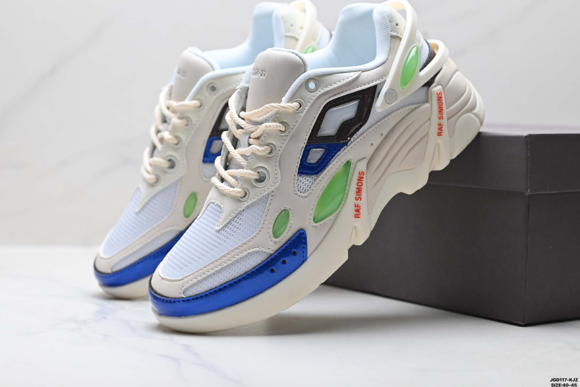 200 RAF SIMONS CYLON-21 潮流运动 织物皮革 圆头系带 低帮休闲鞋 HR740011L-0370