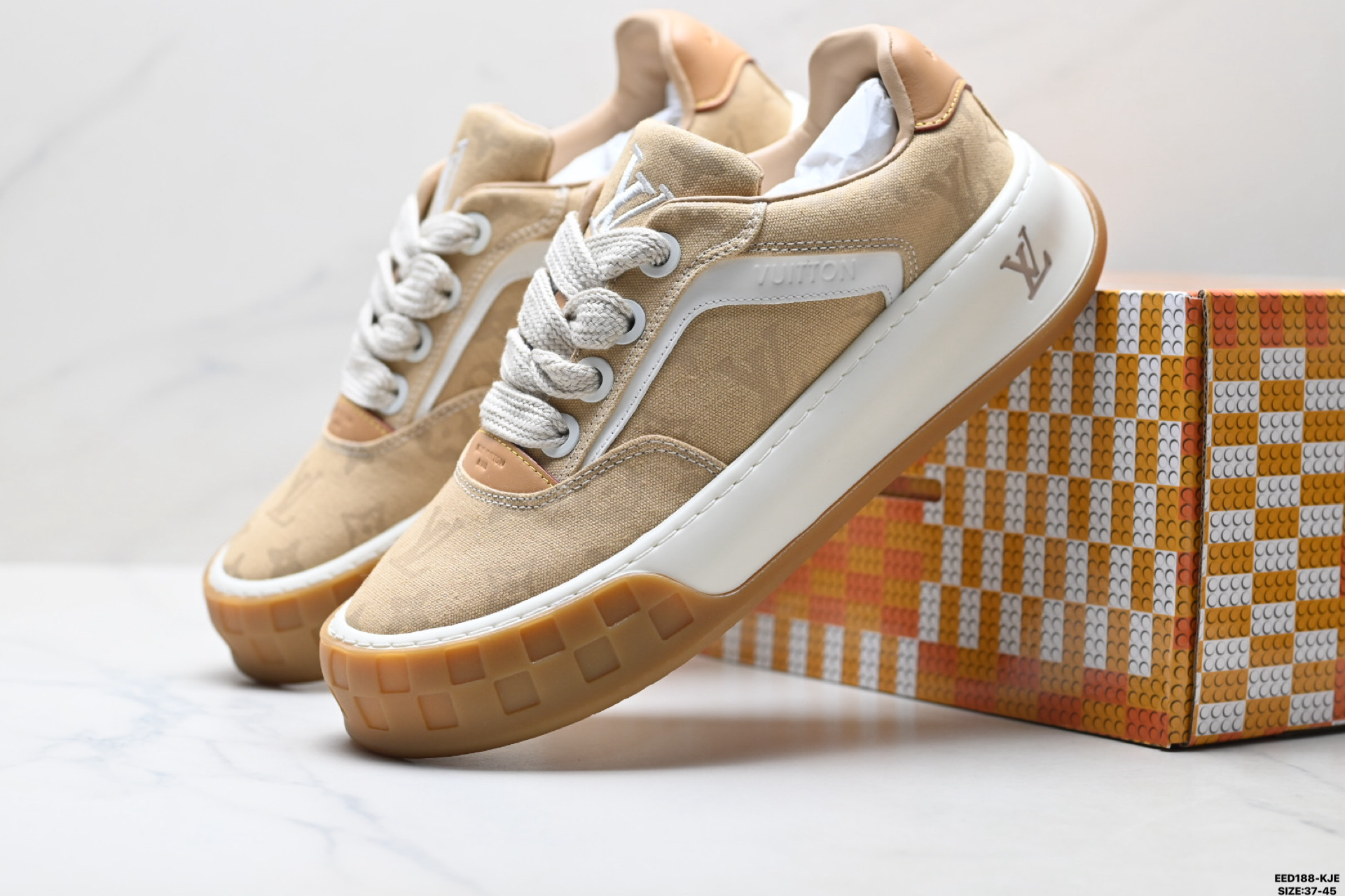 400 纯原Louis Vuitton Tilted 绒面小牛皮 路易威登 休闲运动文化百搭板鞋