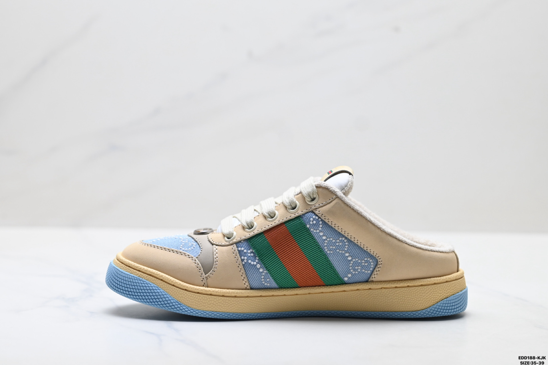 370 纯原GUCCI古驰 Screener 珠光GG图案 平底露跟 穆勒 包头拖鞋-Chinese UA Cheap High Quatity Brand Clothes Bags handbags Sneakers wholesale wholesaler seller from China Factory suppliers Fashion Clothing Shoes best Quality Beautiful Price 370 纯原GUCCI古驰 Screener 珠光GG图案 平底露跟 穆勒 包头拖鞋