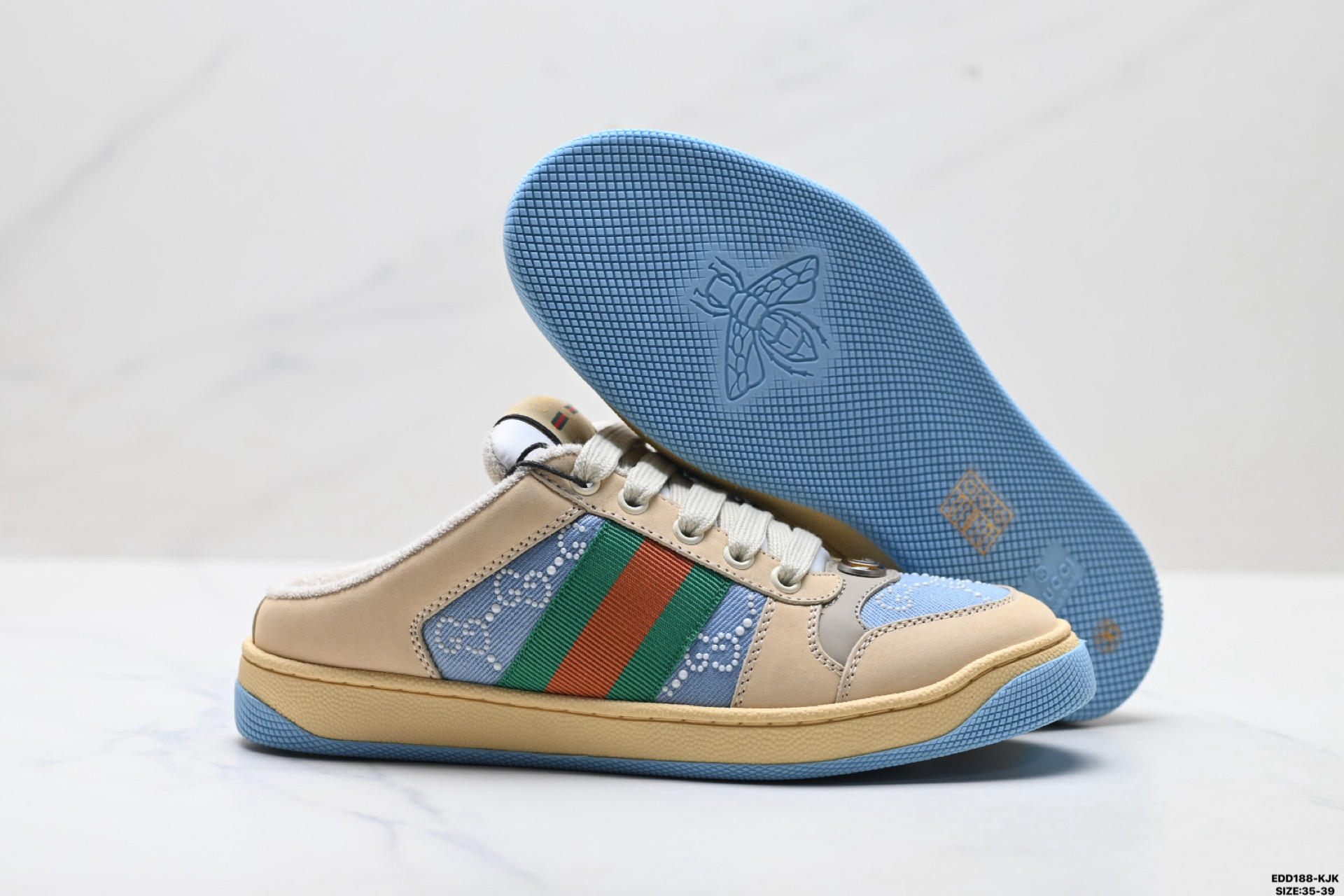 370 纯原GUCCI古驰 Screener 珠光GG图案 平底露跟 穆勒 包头拖鞋-Chinese UA Cheap High Quatity Brand Clothes Bags handbags Sneakers wholesale wholesaler seller from China Factory suppliers Fashion Clothing Shoes best Quality Beautiful Price 370 纯原GUCCI古驰 Screener 珠光GG图案 平底露跟 穆勒 包头拖鞋