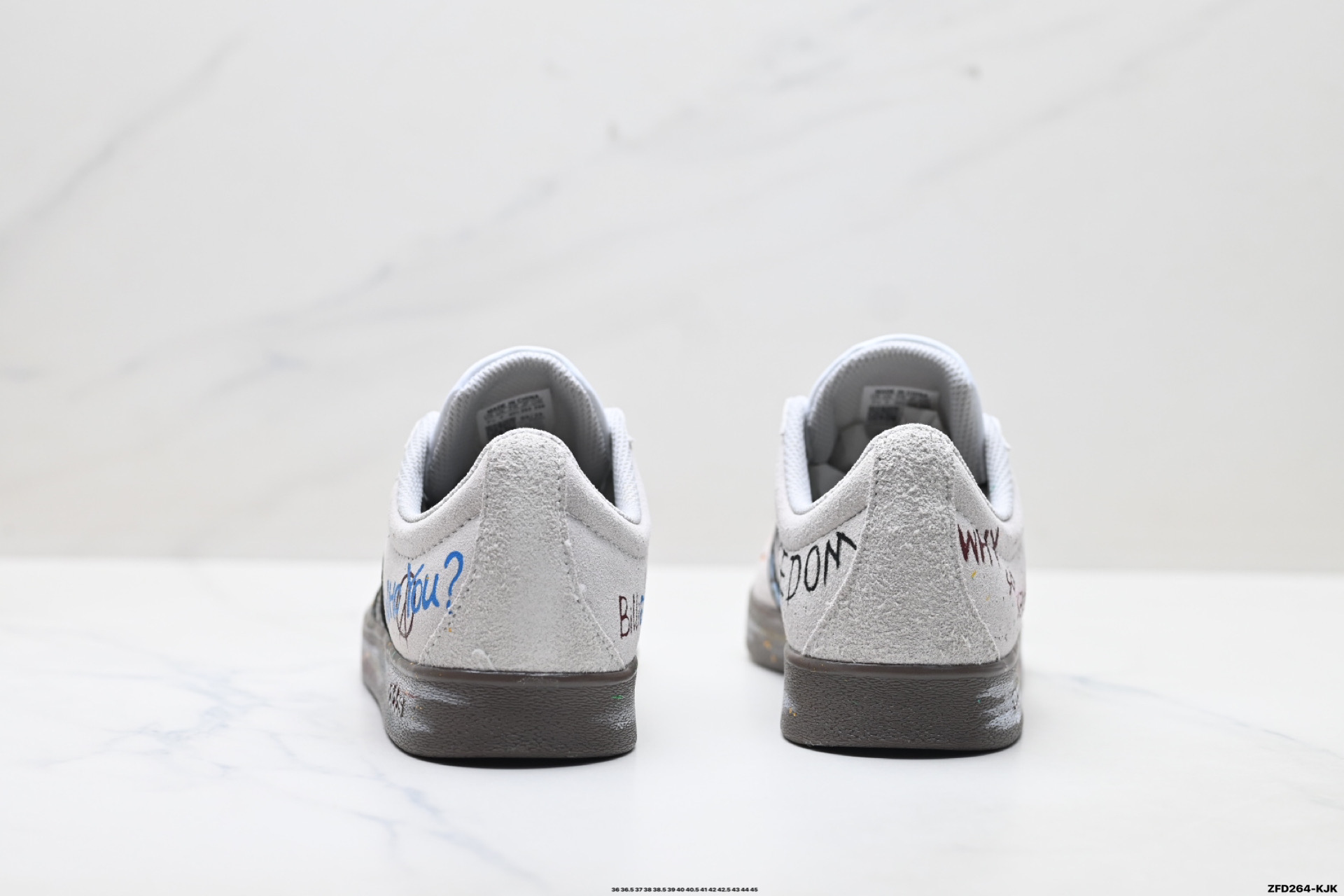 310 Adidas Vl Court Classic ‘DIY’定制 阿迪达斯 运动休闲 低帮德训T头鞋 HQ1802