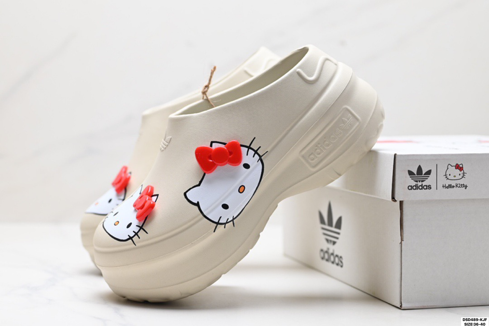 110 Adidas Originals Adifom Stan Smith Mule Hello Kitty联名 阿迪达斯 厨师鞋 IE7051
