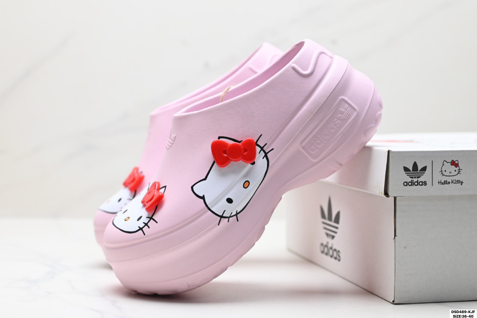 110 Adidas Originals Adifom Stan Smith Mule Hello Kitty联名 阿迪达斯 厨师鞋 IE7051