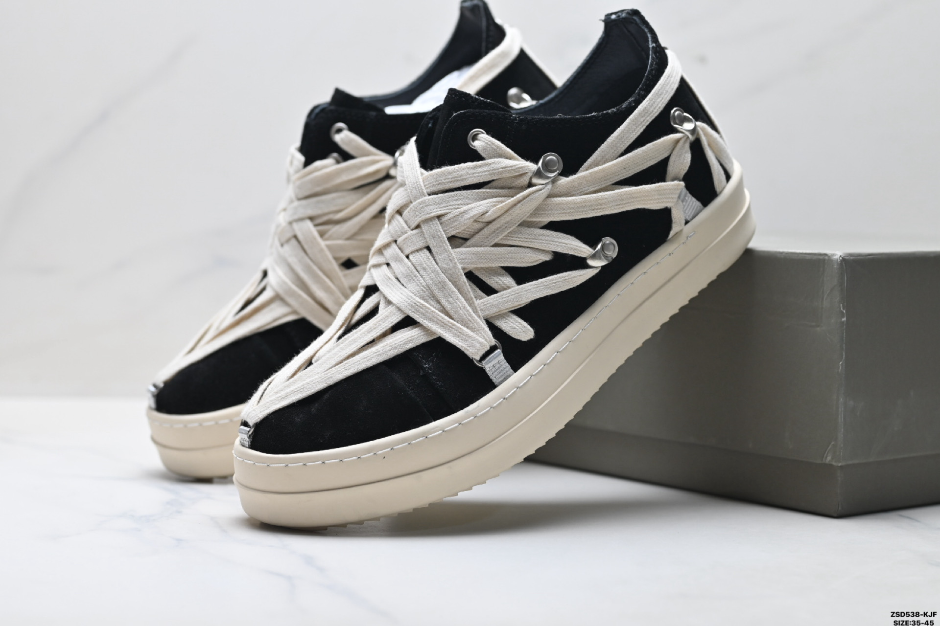 340 Rick Owens Ro Mega Hollywood 瑞克·欧文斯 小牛皮 圆头系带 低帮板鞋-Chinese UA Cheap High Quatity Brand Clothes Bags handbags Sneakers wholesale wholesaler seller from China Factory suppliers Fashion Clothing Shoes best Quality Beautiful Price 340 Rick Owens Ro Mega Hollywood 瑞克·欧文斯 小牛皮 圆头系带 低帮板鞋