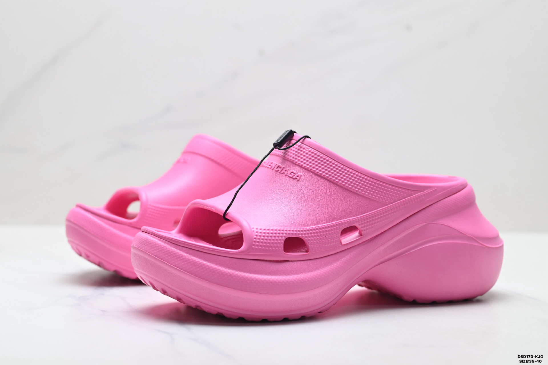 Crocs卡骆驰 x Balenciaga 巴黎世家 厚底增高拖鞋 677389 W1S8E 2500