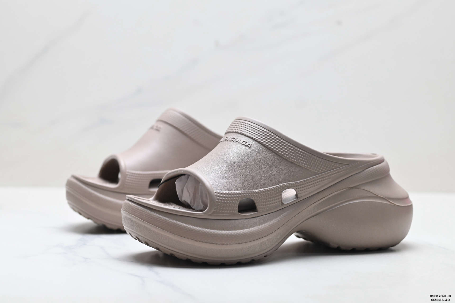 Crocs卡骆驰 x Balenciaga 巴黎世家 厚底增高拖鞋 677389 W1S8E 2500