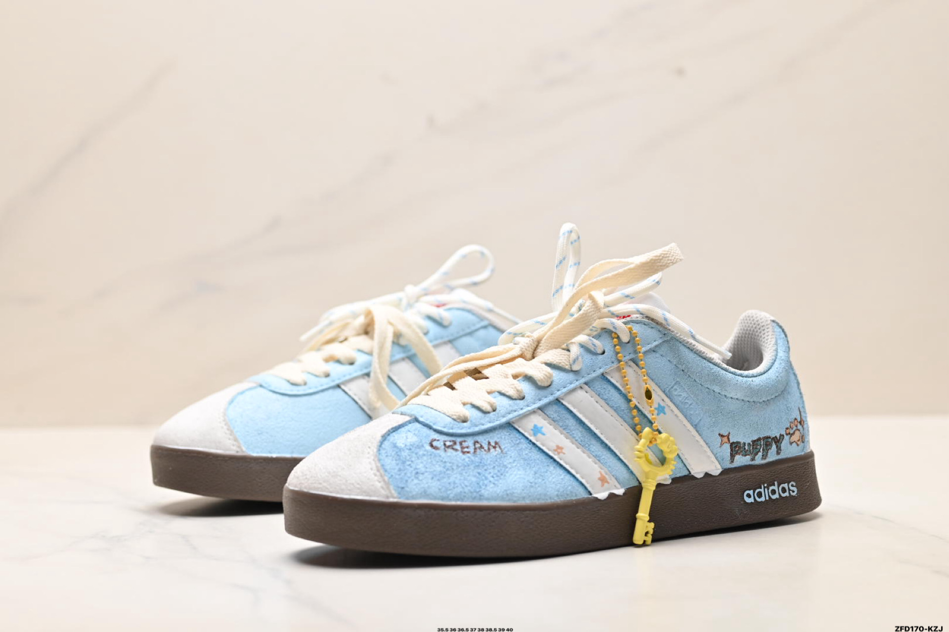 310 Adidas Vl Court Classic ‘DIY’定制 阿迪达斯 运动休闲 低帮德训T头鞋 HQ1802