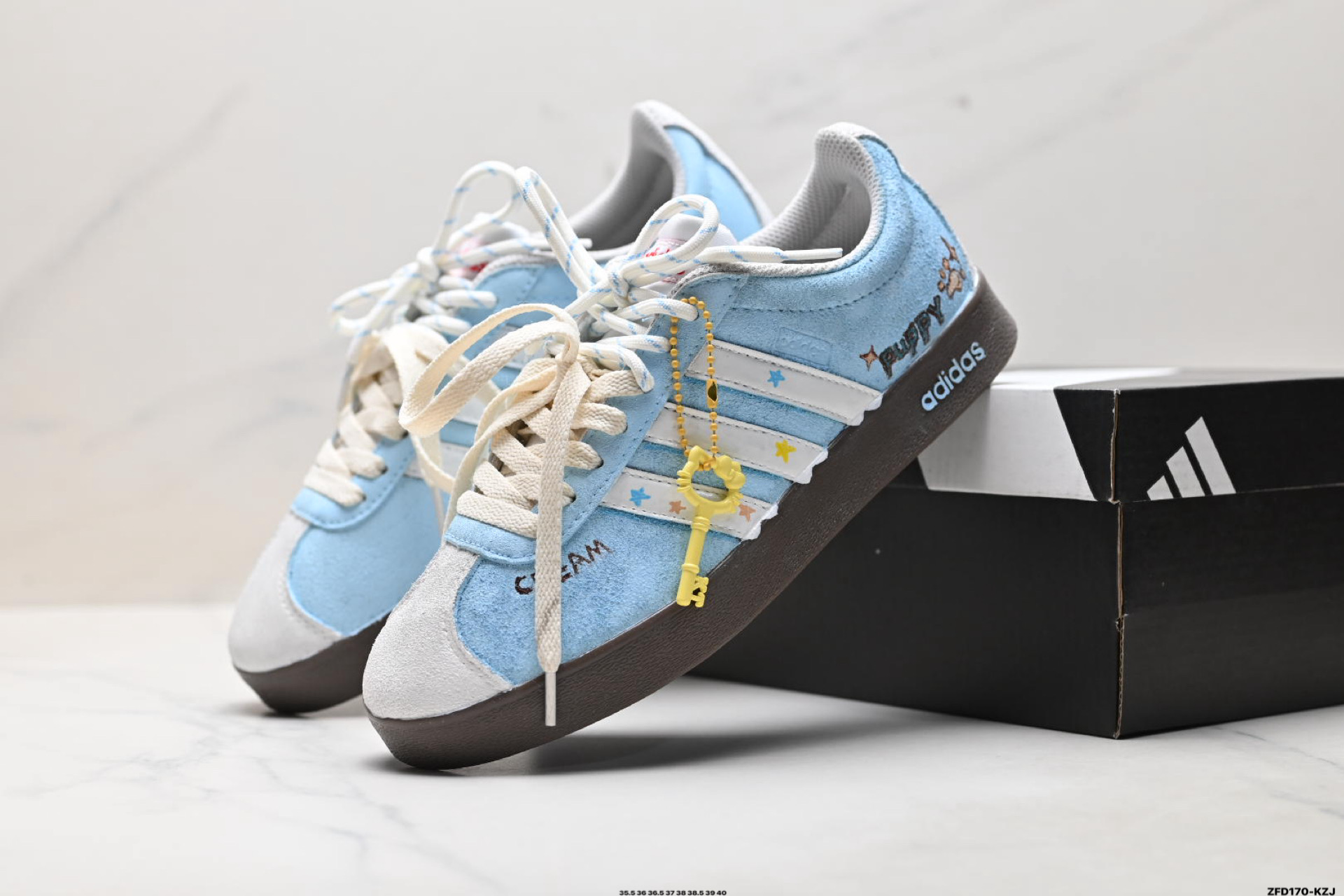 310 Adidas Vl Court Classic ‘DIY’定制 阿迪达斯 运动休闲 低帮德训T头鞋 HQ1802