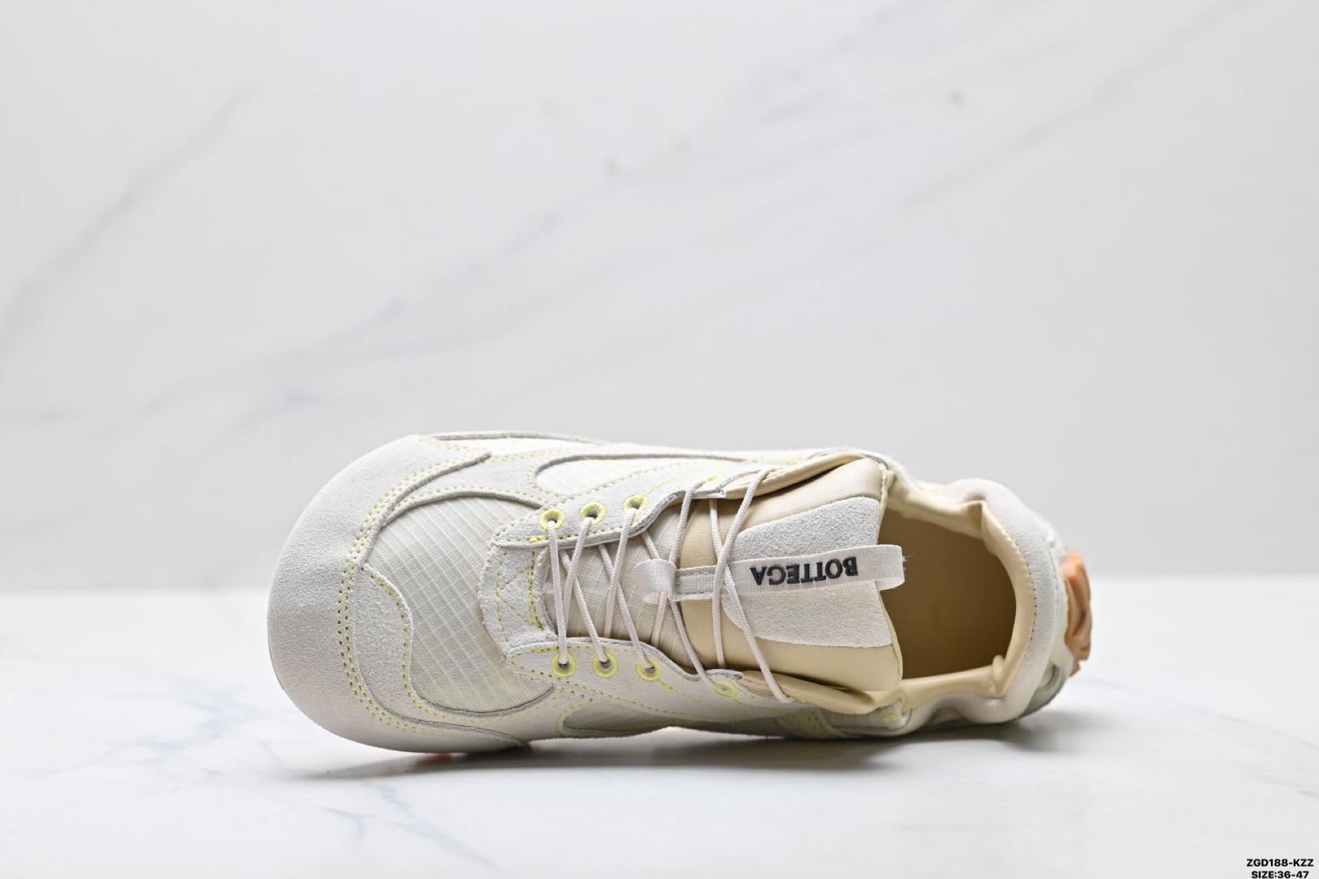 320 Bottega Veneta葆蝶家 Orbit Flash 麂皮抽绳平底 低帮休闲鞋 网眼 麂皮拼接 856046 V65D1 9012