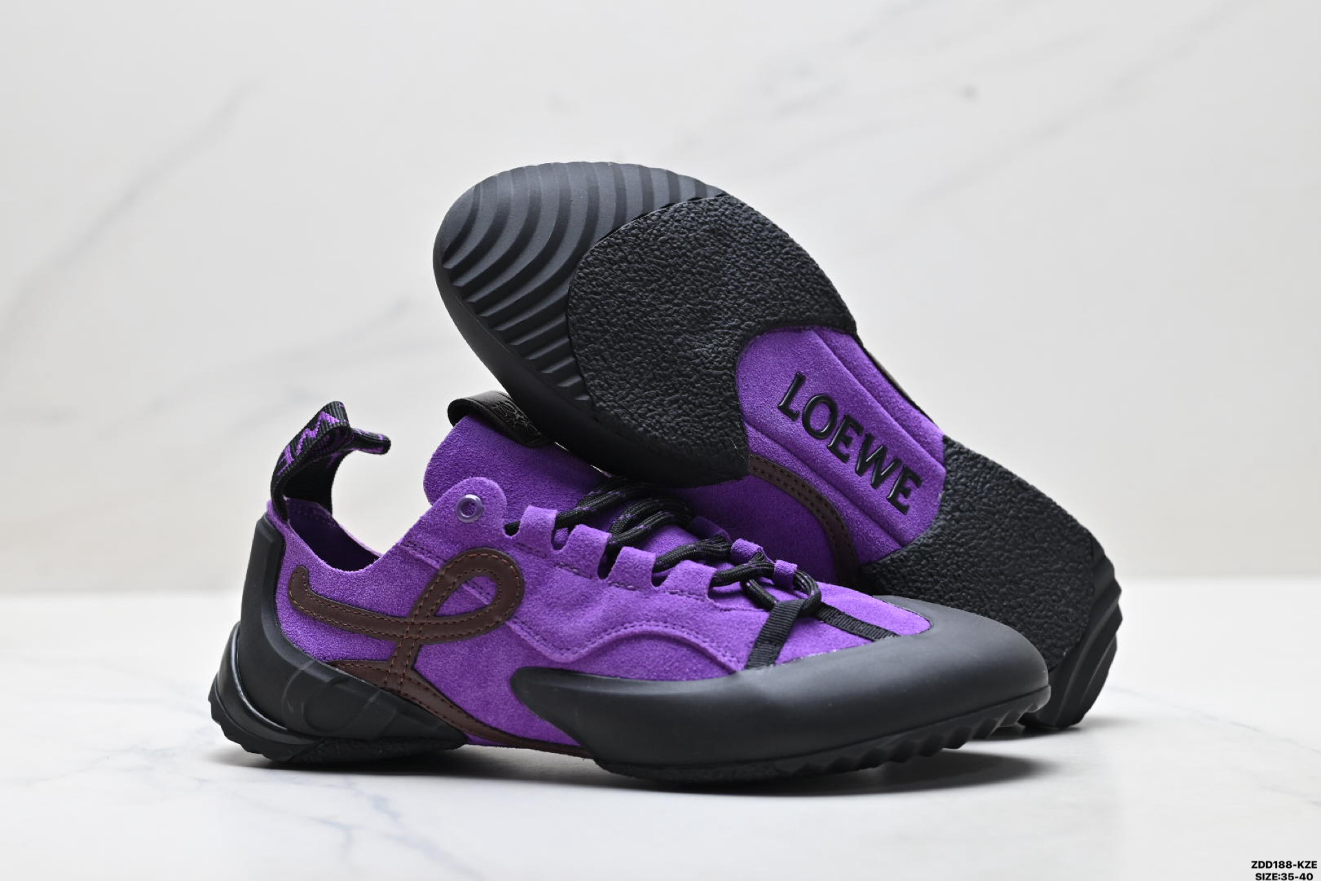 Loewe罗意威 Grip 麂皮 提花织带 圆头系带 低帮休闲鞋 轻便且灵活的鞋底-Top High Quatity Cheap Sneakers Fashion Clothing Clothes Bags handbags Shoes of all Brand wholesale With The best Quality And Beautiful Price from China Factory Chinese suppliers wholesaler seller Loewe罗意威 Grip 麂皮 提花织带 圆头系带 低帮休闲鞋 轻便且灵活的鞋底