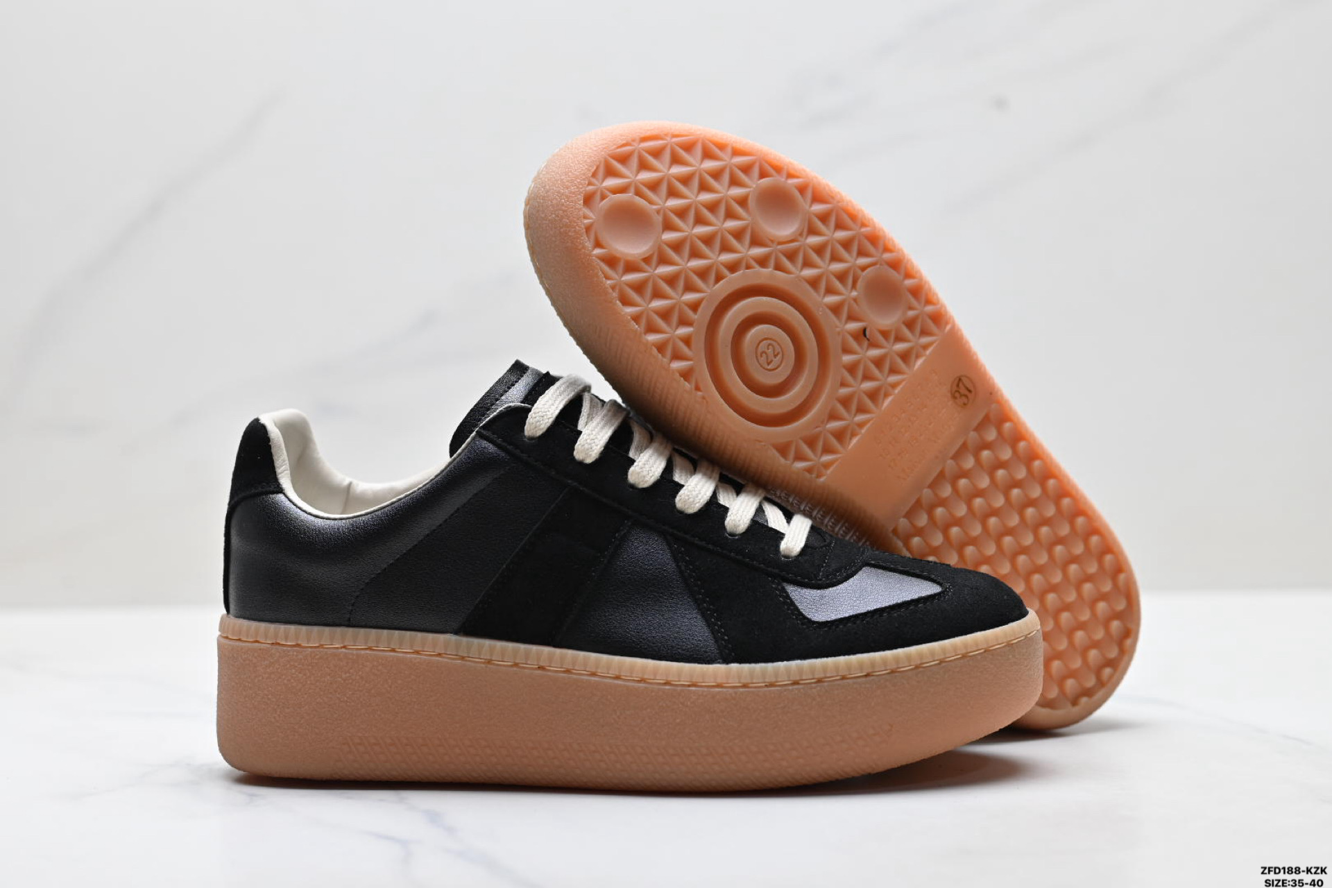 Maison Margiela 梅森马吉拉 Replica Wedge 小牛皮圆头厚底 低帮板鞋 S58WS0100-Top High Quatity Cheap Sneakers Fashion Clothing Clothes Bags handbags Shoes of all Brand wholesale With The best Quality And Beautiful Price from China Factory Chinese suppliers wholesaler seller Maison Margiela 梅森马吉拉 Replica Wedge 小牛皮圆头厚底 低帮板鞋 S58WS0100