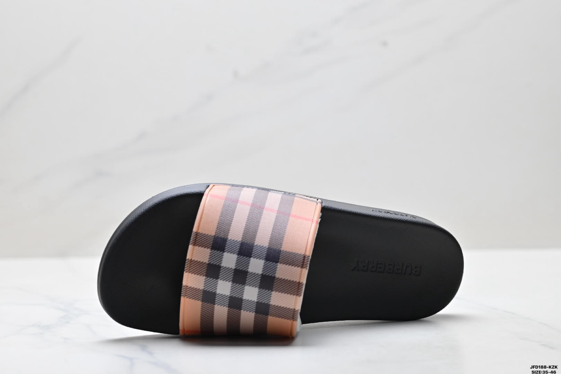Burberry博柏利 Vintage 橡胶 格纹平底 一字拖鞋-Top High Quatity Cheap Sneakers Fashion Clothing Clothes Bags handbags Shoes of all Brand wholesale With The best Quality And Beautiful Price from China Factory Chinese suppliers wholesaler seller Burberry博柏利 Vintage 橡胶 格纹平底 一字拖鞋
