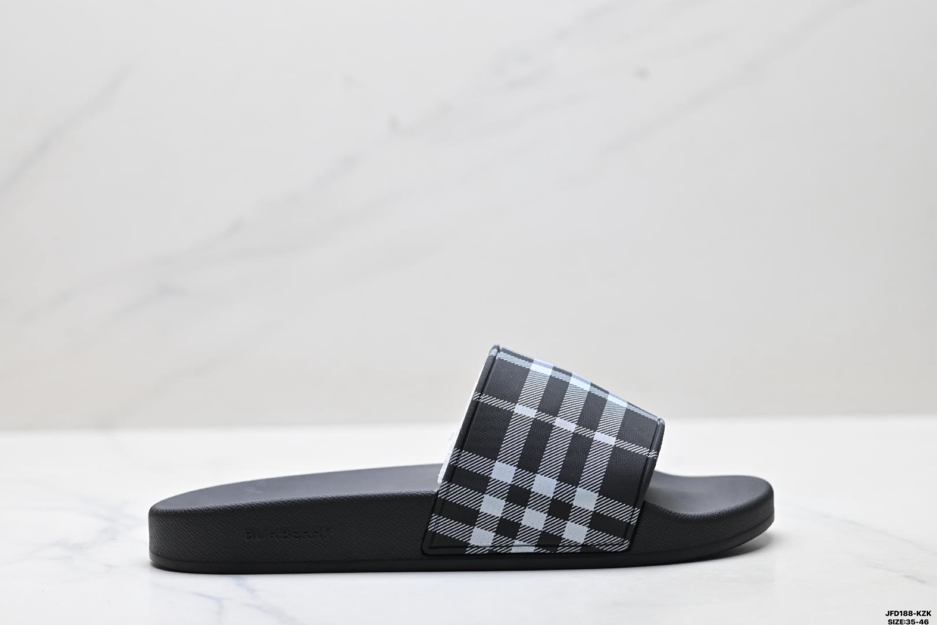Burberry博柏利 Vintage 橡胶 格纹平底 一字拖鞋-Top High Quatity Cheap Sneakers Fashion Clothing Clothes Bags handbags Shoes of all Brand wholesale With The best Quality And Beautiful Price from China Factory Chinese suppliers wholesaler seller Burberry博柏利 Vintage 橡胶 格纹平底 一字拖鞋