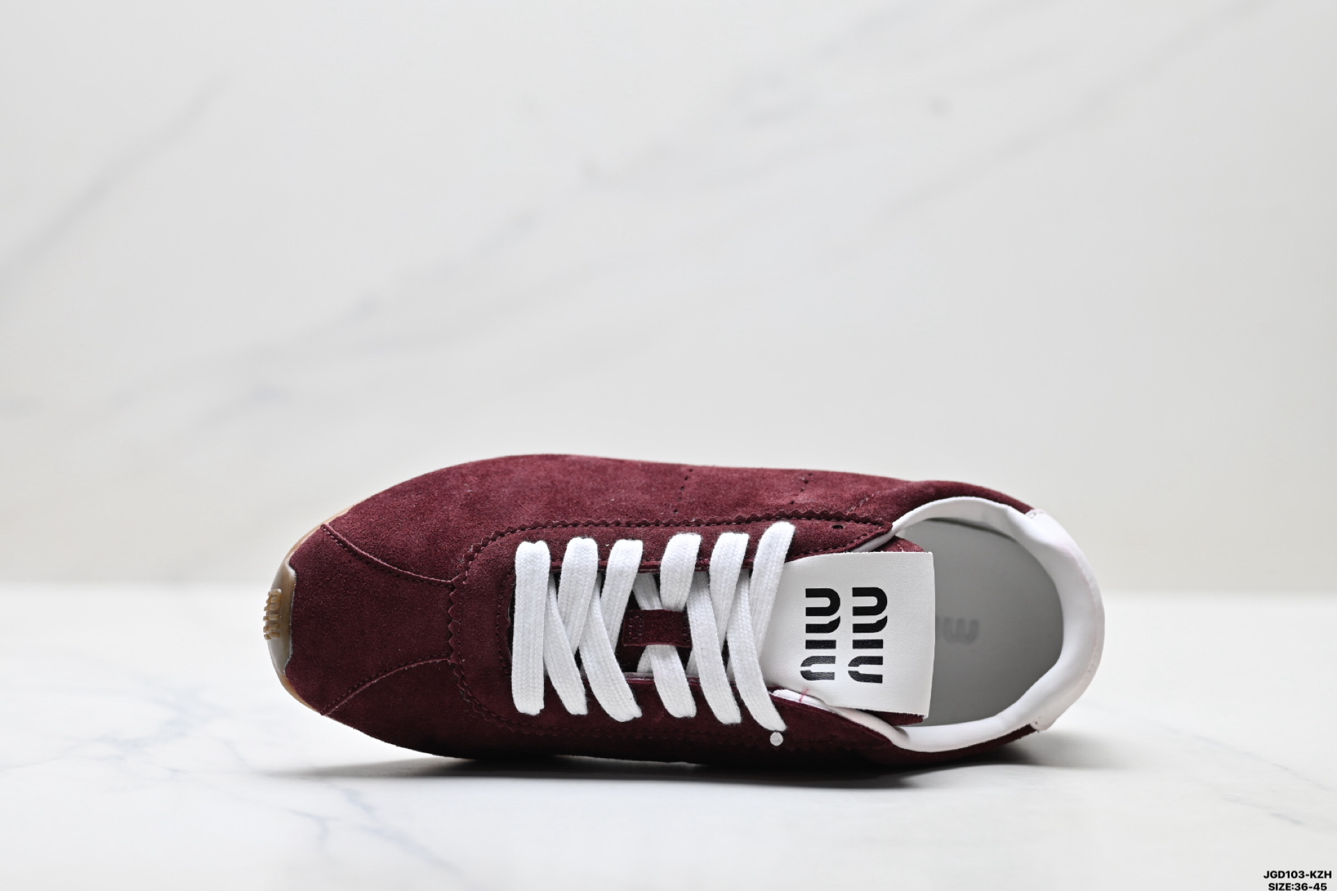 MiuMiu Plume 缪缪 绒面革 科技织物面料 圆头系带 低帮德训薄底鞋-Top High Quatity Cheap Sneakers Fashion Clothing Clothes Bags handbags Shoes of all Brand wholesale With The best Quality And Beautiful Price from China Factory Chinese suppliers wholesaler seller MiuMiu Plume 缪缪 绒面革 科技织物面料 圆头系带 低帮德训薄底鞋