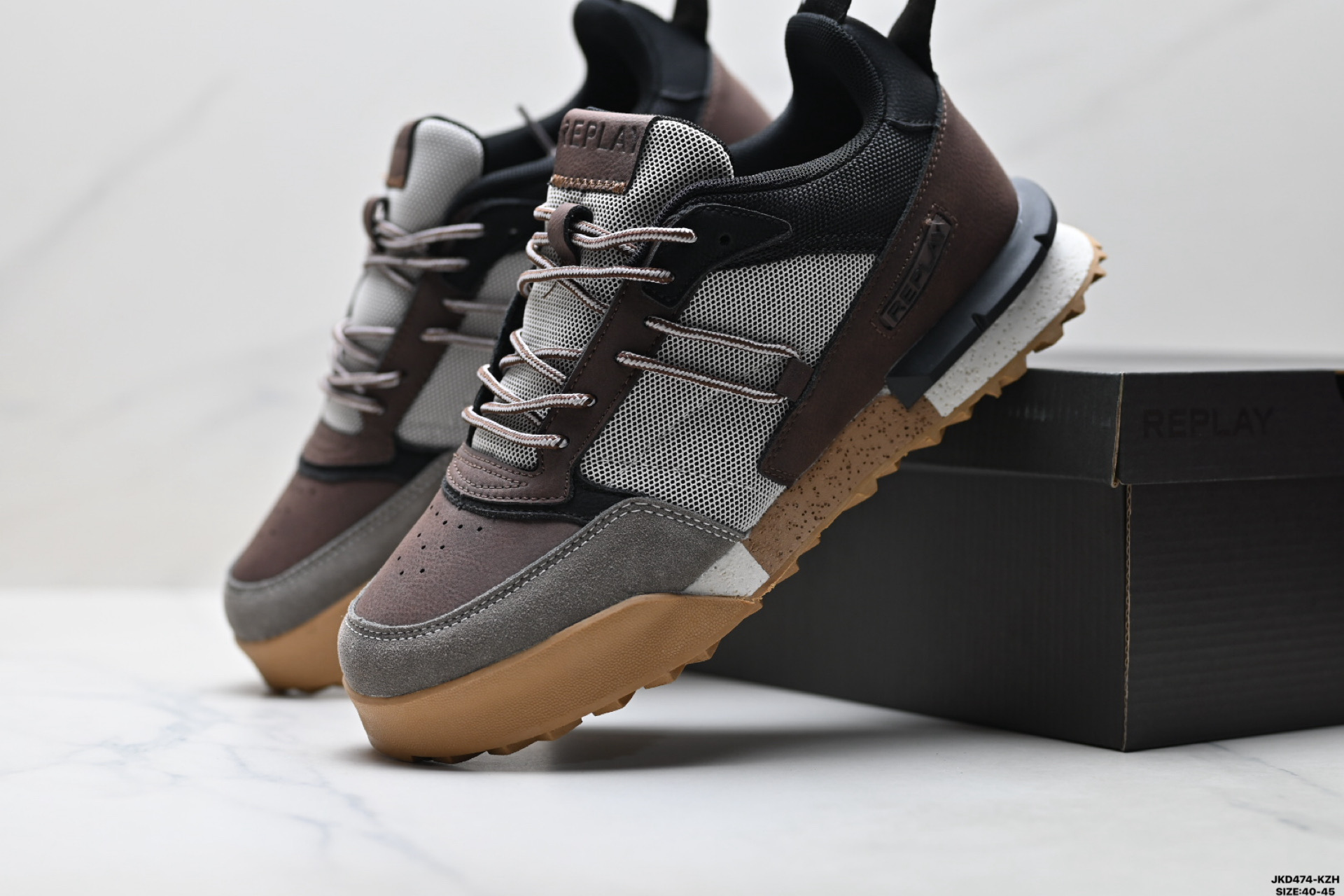 Replay Field Classic Grid 织物拼接 系带 网面透气 运动休闲鞋 GMS1PC0040L-Top High Quatity Cheap Sneakers Fashion Clothing Clothes Bags handbags Shoes of all Brand wholesale With The best Quality And Beautiful Price from China Factory Chinese suppliers wholesaler seller Replay Field Classic Grid 织物拼接 系带 网面透气 运动休闲鞋 GMS1PC0040L