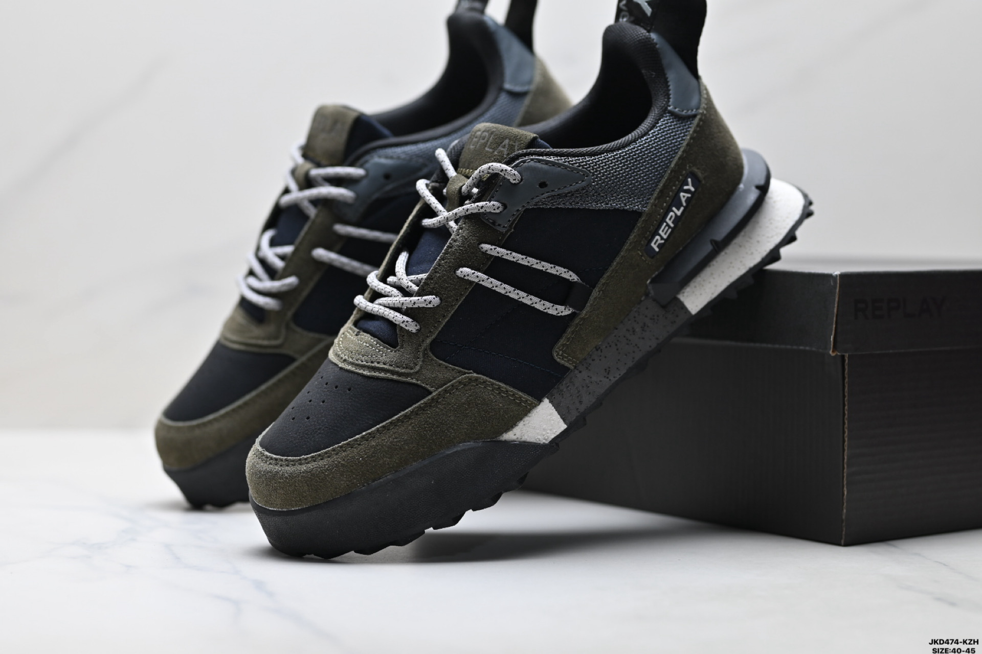 Replay Field Classic Grid 织物拼接 系带 网面透气 运动休闲鞋 GMS1PC0040L-Top High Quatity Cheap Sneakers Fashion Clothing Clothes Bags handbags Shoes of all Brand wholesale With The best Quality And Beautiful Price from China Factory Chinese suppliers wholesaler seller Replay Field Classic Grid 织物拼接 系带 网面透气 运动休闲鞋 GMS1PC0040L