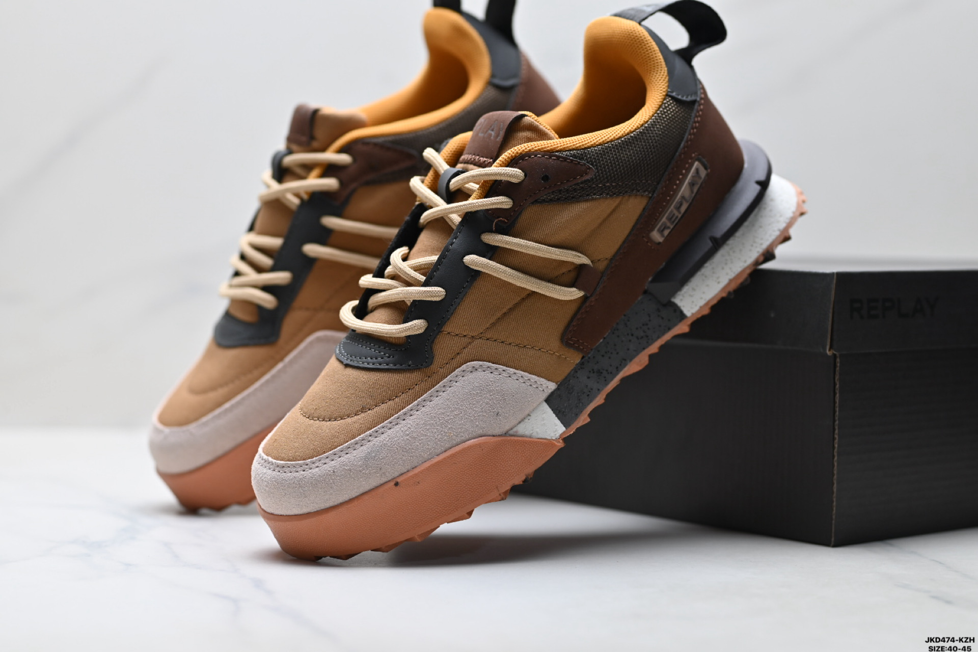 Replay Field Classic Grid 织物拼接 系带 网面透气 运动休闲鞋 GMS1PC0040L-Top High Quatity Cheap Sneakers Fashion Clothing Clothes Bags handbags Shoes of all Brand wholesale With The best Quality And Beautiful Price from China Factory Chinese suppliers wholesaler seller Replay Field Classic Grid 织物拼接 系带 网面透气 运动休闲鞋 GMS1PC0040L