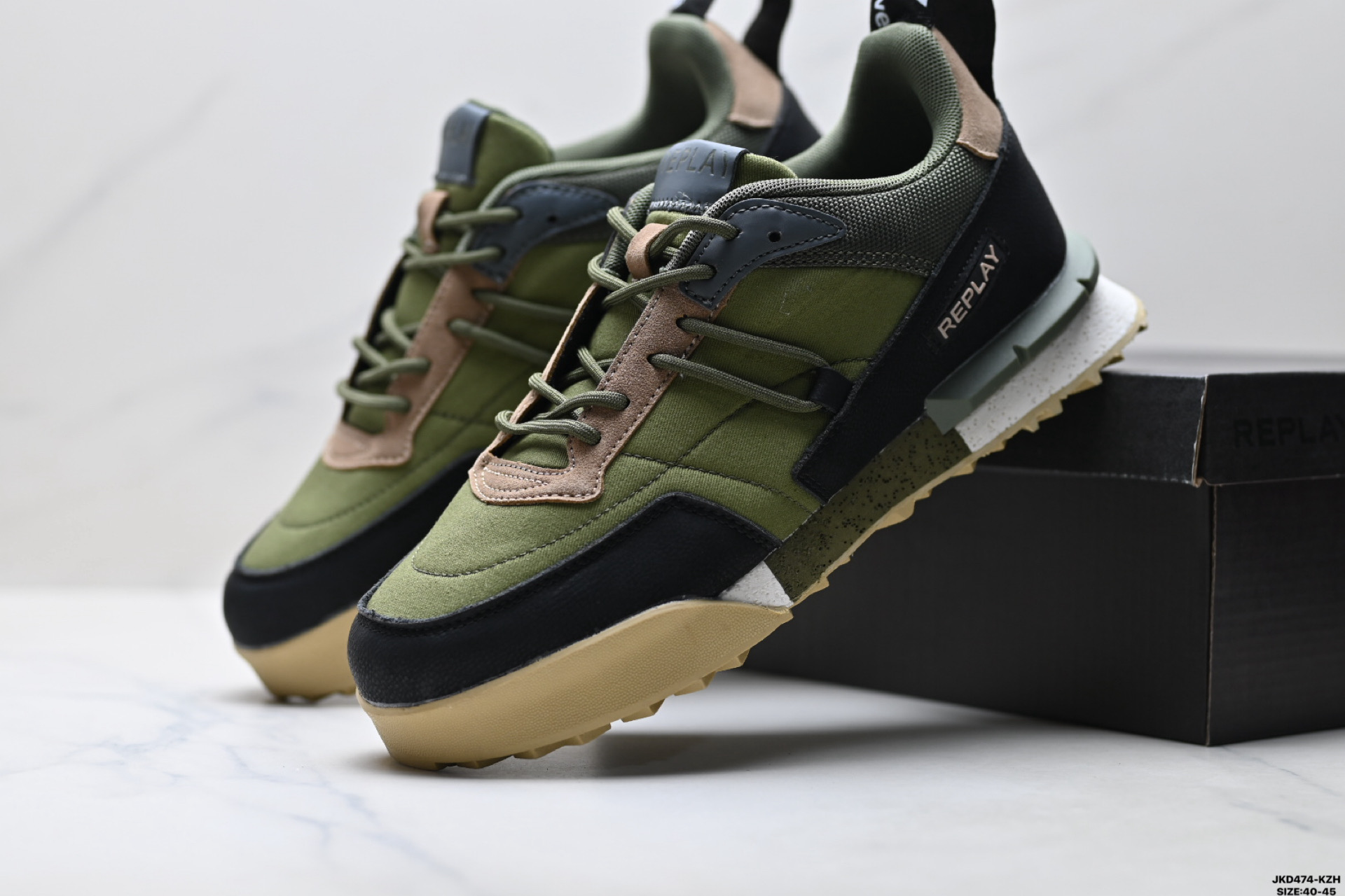 Replay Field Classic Grid 织物拼接 系带 网面透气 运动休闲鞋 GMS1PC0040L-Top High Quatity Cheap Sneakers Fashion Clothing Clothes Bags handbags Shoes of all Brand wholesale With The best Quality And Beautiful Price from China Factory Chinese suppliers wholesaler seller Replay Field Classic Grid 织物拼接 系带 网面透气 运动休闲鞋 GMS1PC0040L
