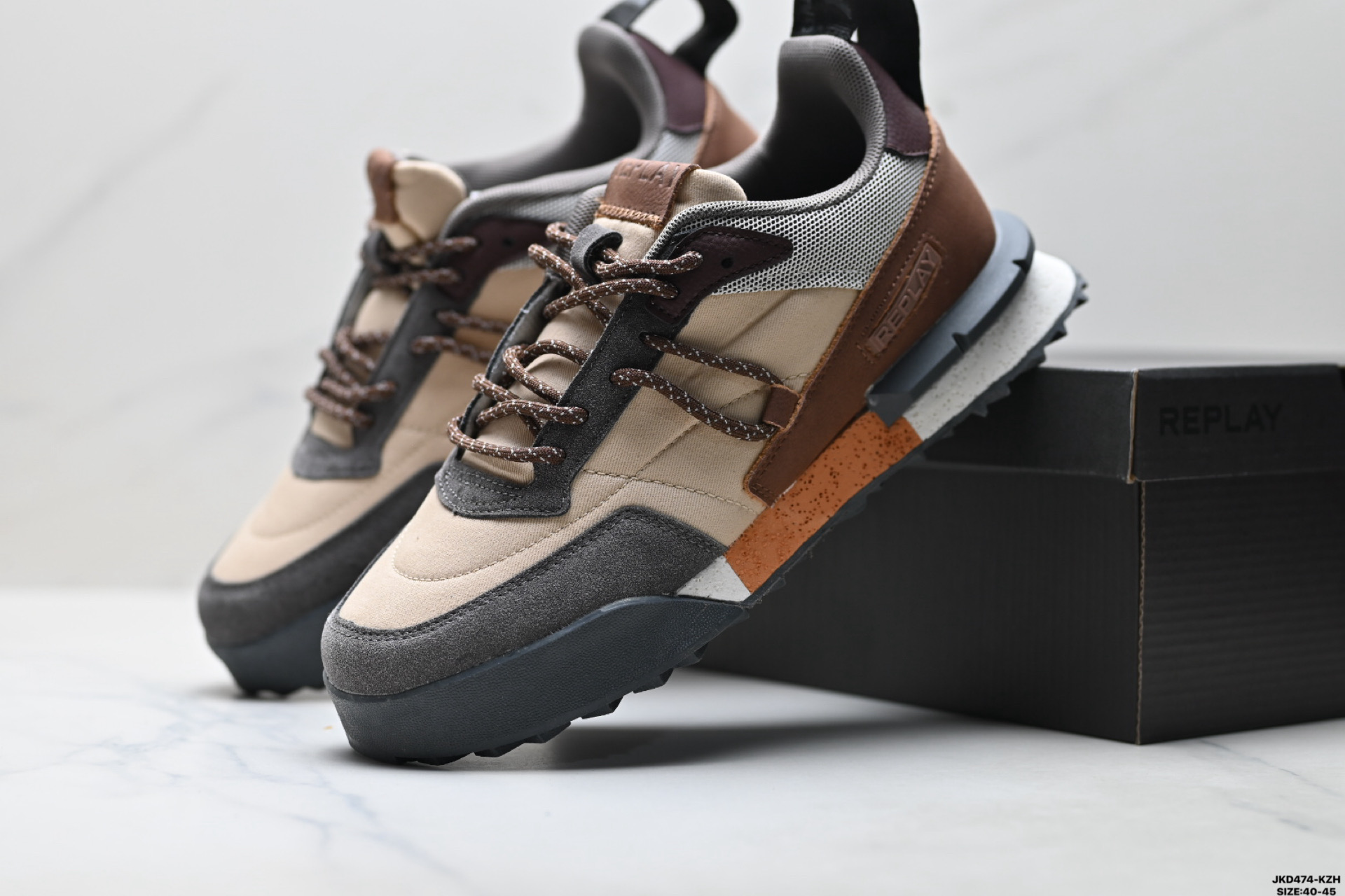 Replay Field Classic Grid 织物拼接 系带 网面透气 运动休闲鞋 GMS1PC0040L-Top High Quatity Cheap Sneakers Fashion Clothing Clothes Bags handbags Shoes of all Brand wholesale With The best Quality And Beautiful Price from China Factory Chinese suppliers wholesaler seller Replay Field Classic Grid 织物拼接 系带 网面透气 运动休闲鞋 GMS1PC0040L