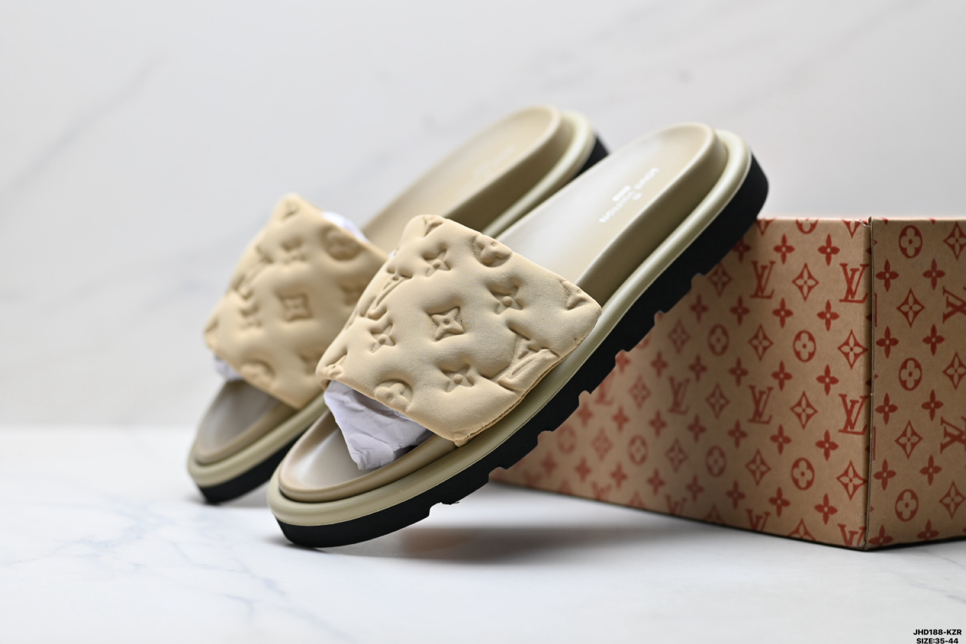 纯原Louis Vuitton 路易威登 印刻老化 经典老花 LV 拖鞋