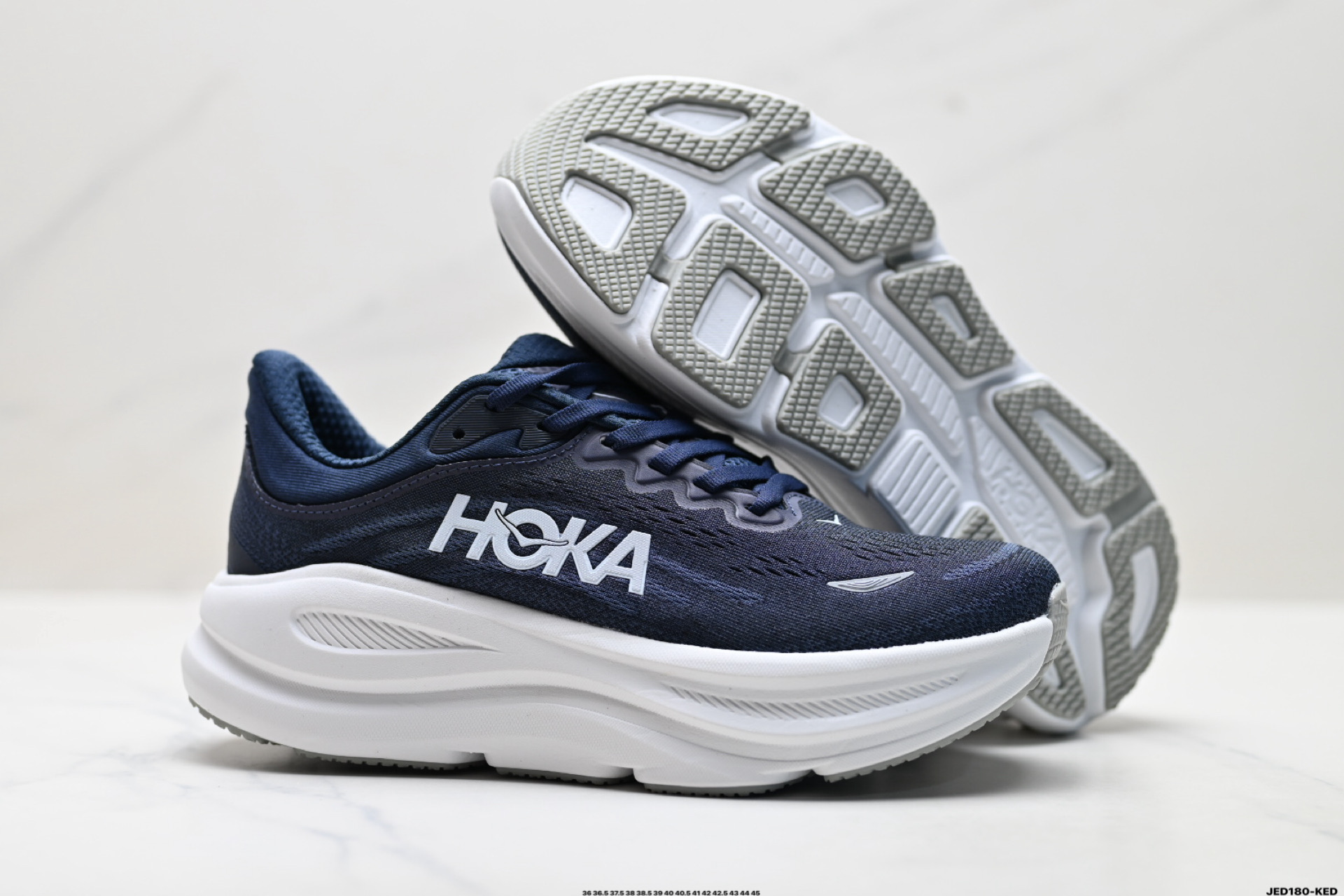 HOKA ONE ONE Bondi 9 复古舒适防滑耐磨 低帮 山地户外跑步鞋 1162012