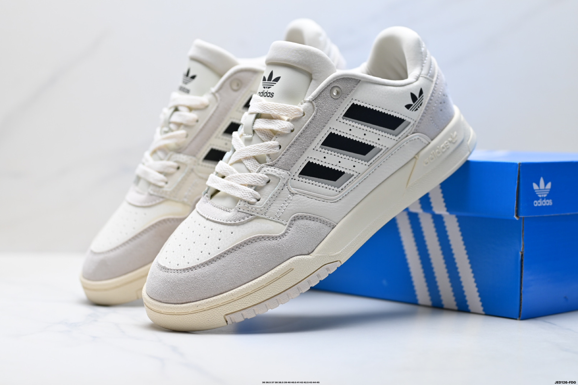 Adidas Originals Drop Step 42 Low 2 阿迪达斯 皮革系带 防滑耐磨 低帮板鞋 KJ1108