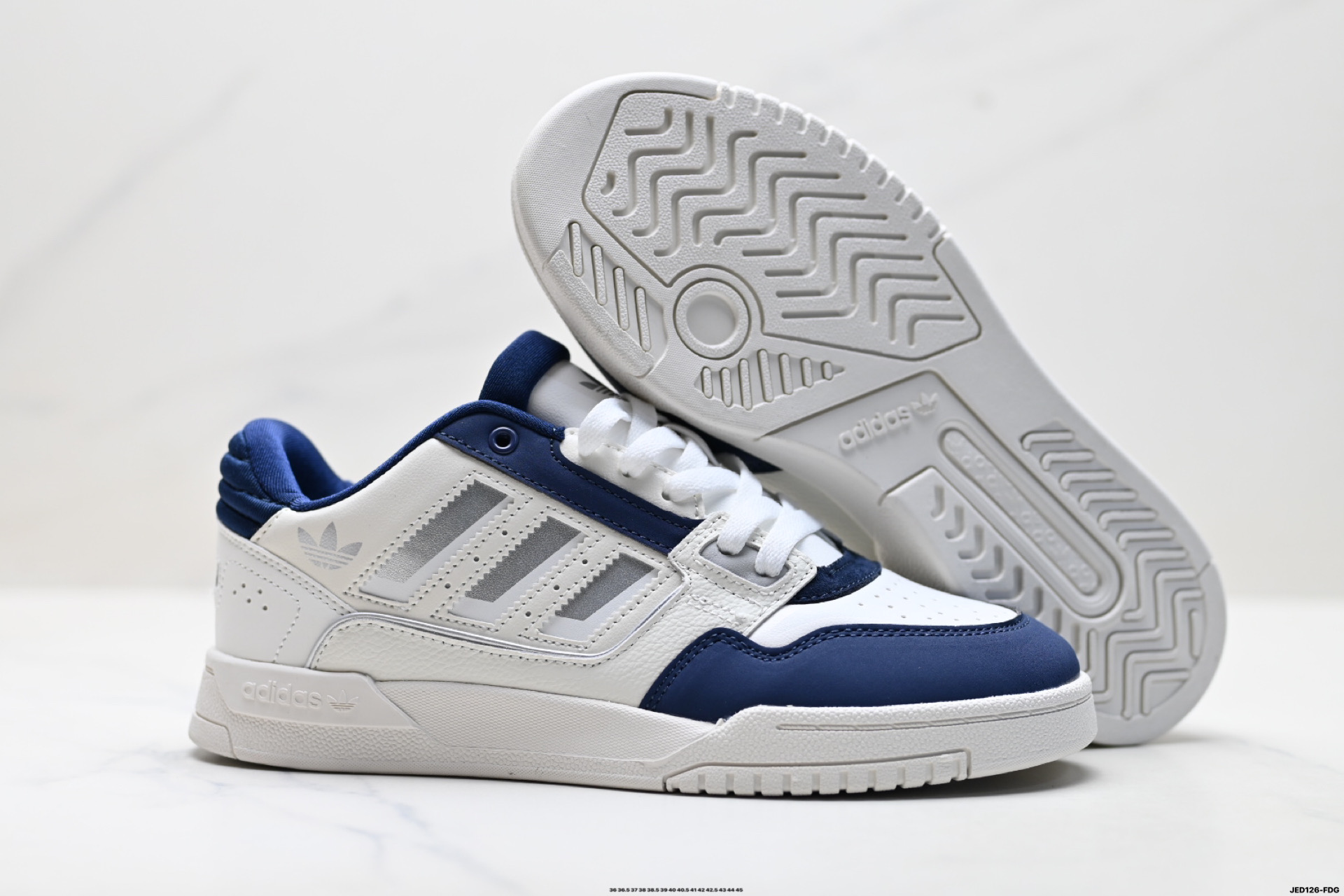 Adidas Originals Drop Step 42 Low 2 阿迪达斯 皮革系带 防滑耐磨 低帮板鞋 KJ1108