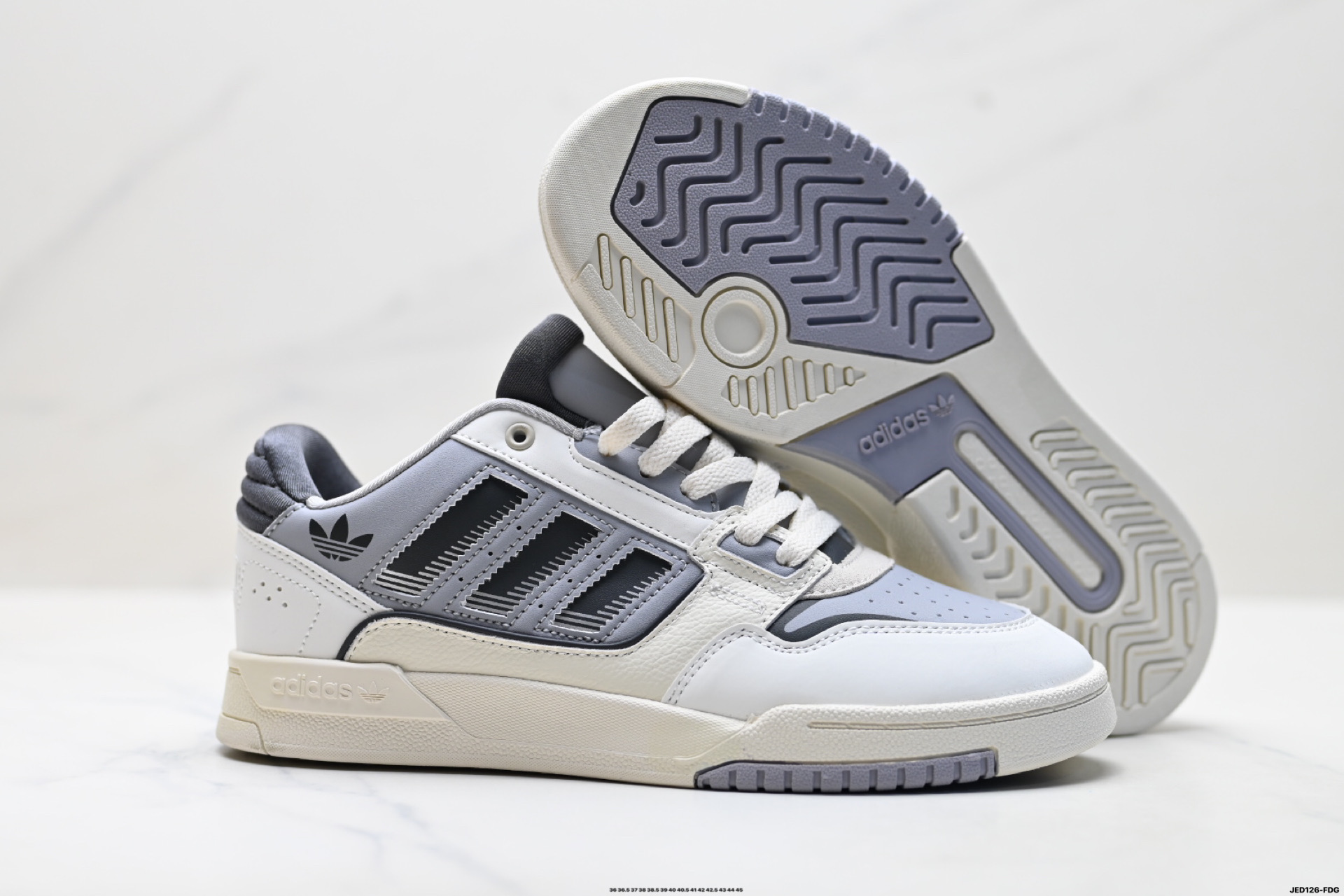 Adidas Originals Drop Step 42 Low 2 阿迪达斯 皮革系带 防滑耐磨 低帮板鞋 KJ1108