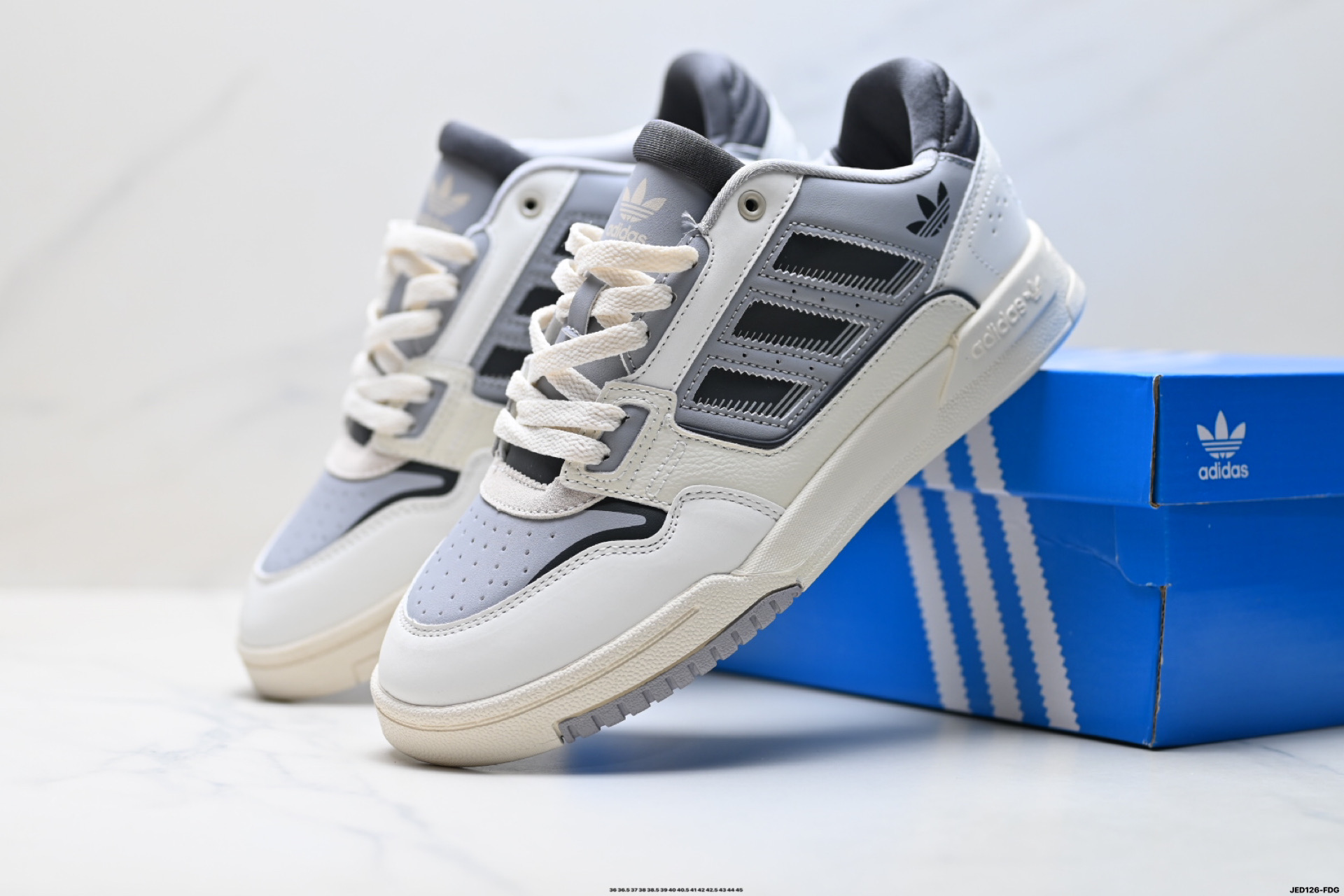 Adidas Originals Drop Step 42 Low 2 阿迪达斯 皮革系带 防滑耐磨 低帮板鞋 KJ1108