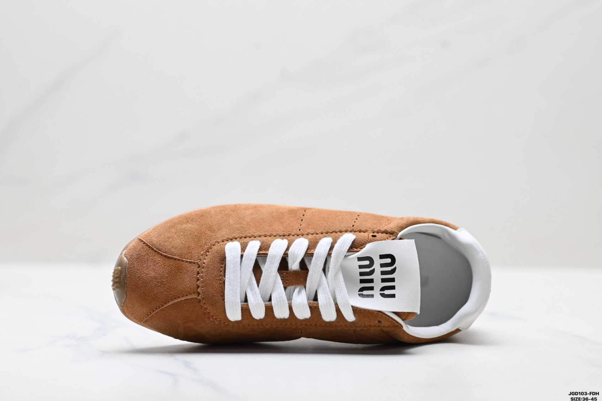 MiuMiu Plume 缪缪 绒面革 科技织物面料 圆头系带 低帮德训薄底鞋-Top High Quatity Cheap Sneakers Fashion Clothing Clothes Bags handbags Shoes of all Brand wholesale With The best Quality And Beautiful Price from China Factory Chinese suppliers wholesaler seller MiuMiu Plume 缪缪 绒面革 科技织物面料 圆头系带 低帮德训薄底鞋