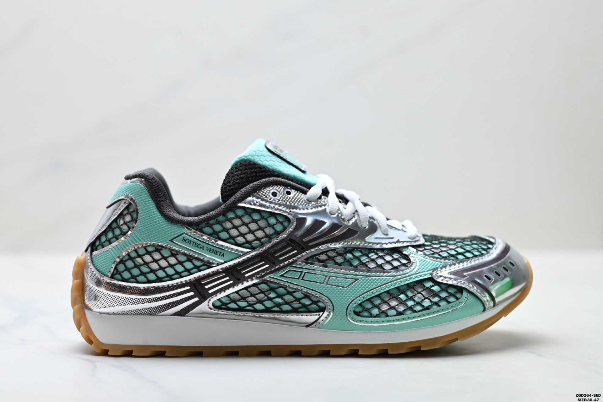 【04833】Bottega Veneta Orbit Lace-up Runner Sneakers