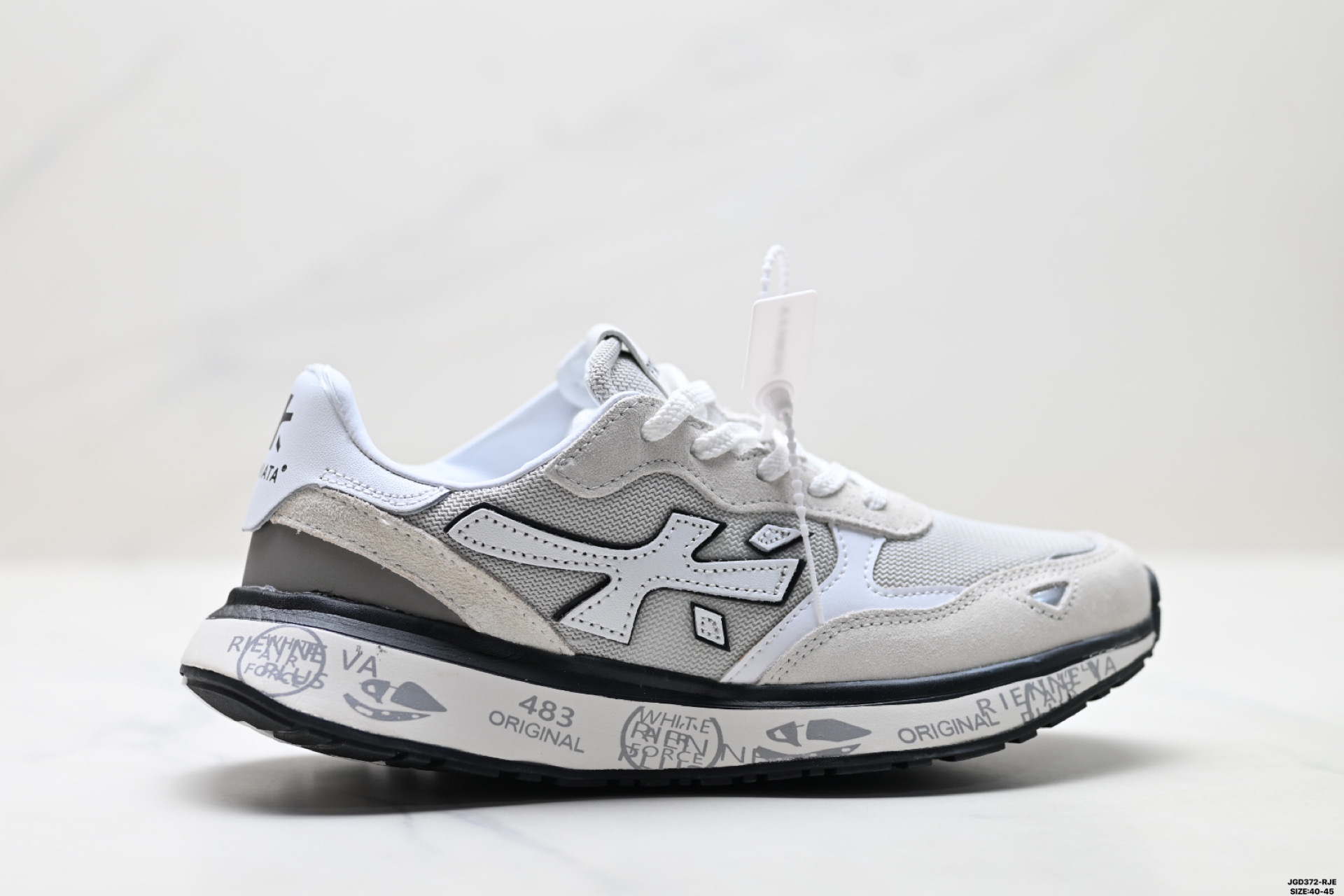 【05584】PREMIATA Leather Mesh Sneakers