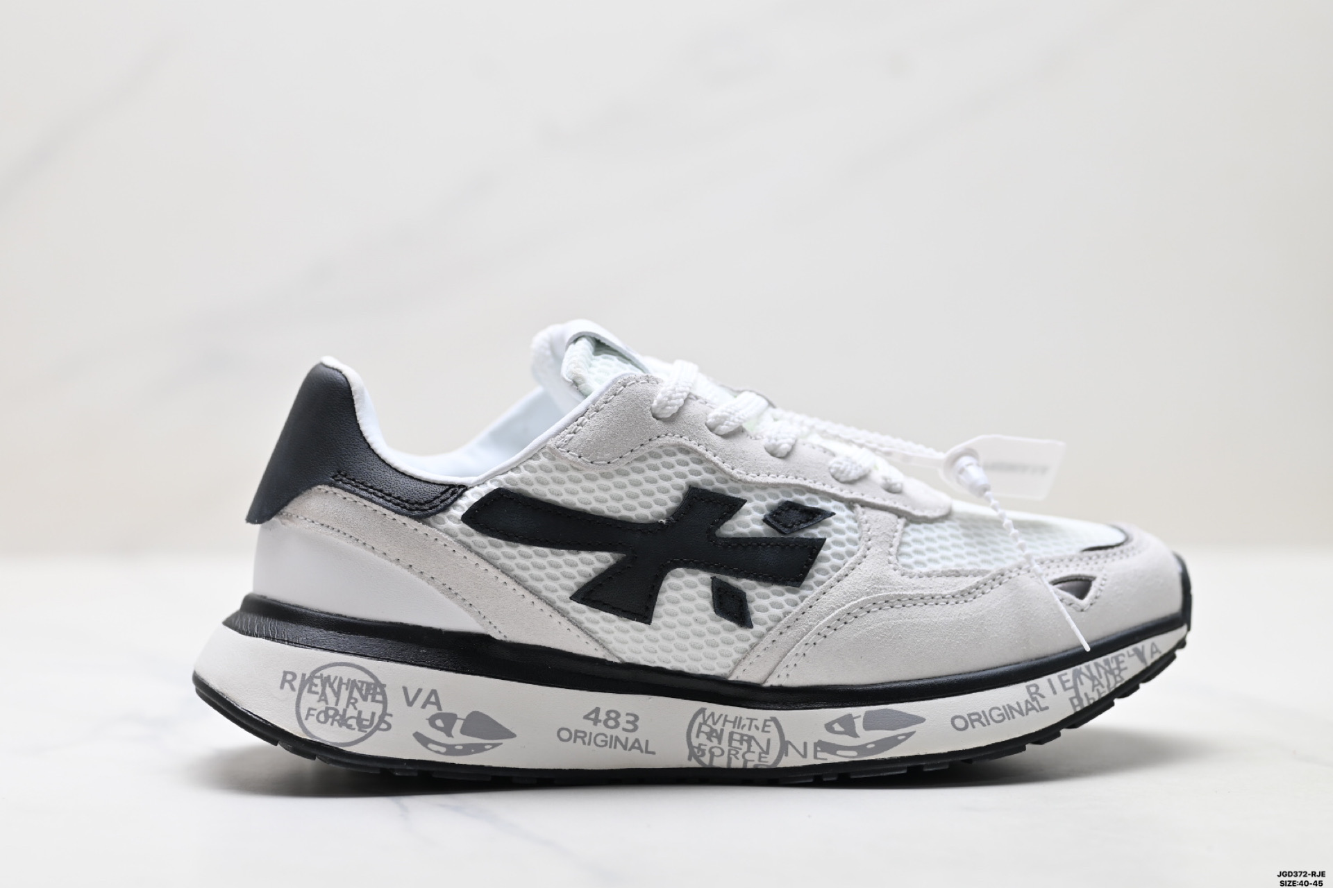 【05582】PREMIATA Leather Mesh Sneakers