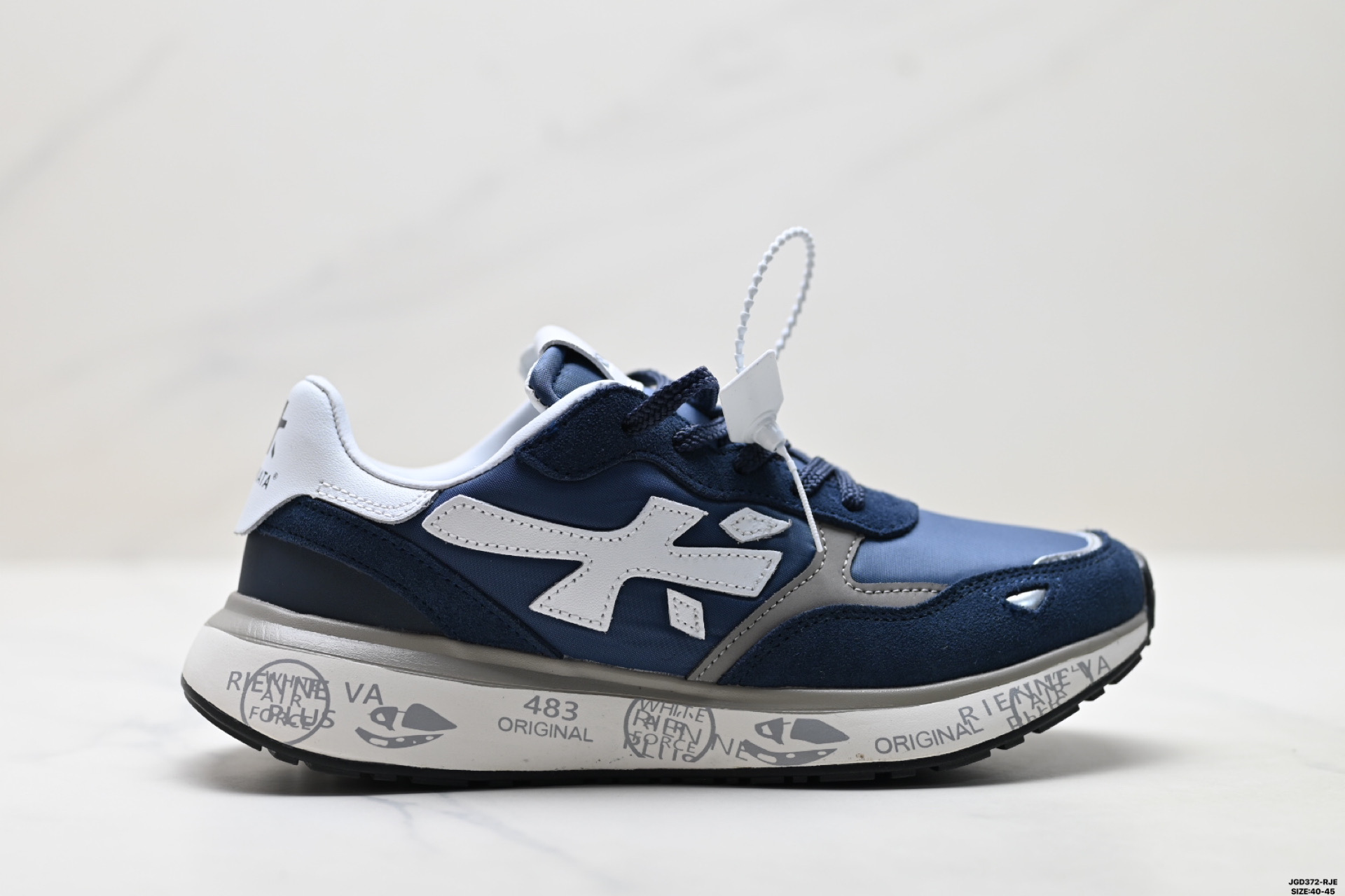 【05578】PREMIATA Leather Mesh Sneakers