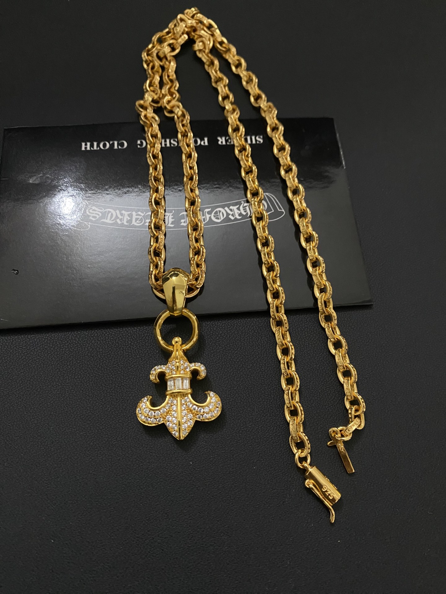 NO:861215,Chrome heart letter necklace gold-plated 22k Scout flower anchor full diamond pendant, jewelry boutique, chrome hearts, necklace, gold plating19860909克罗心字母项链镀金22k童军花船锚满钻吊坠,饰品精品,chrome hearts,necklace,gold plating,Jewelry