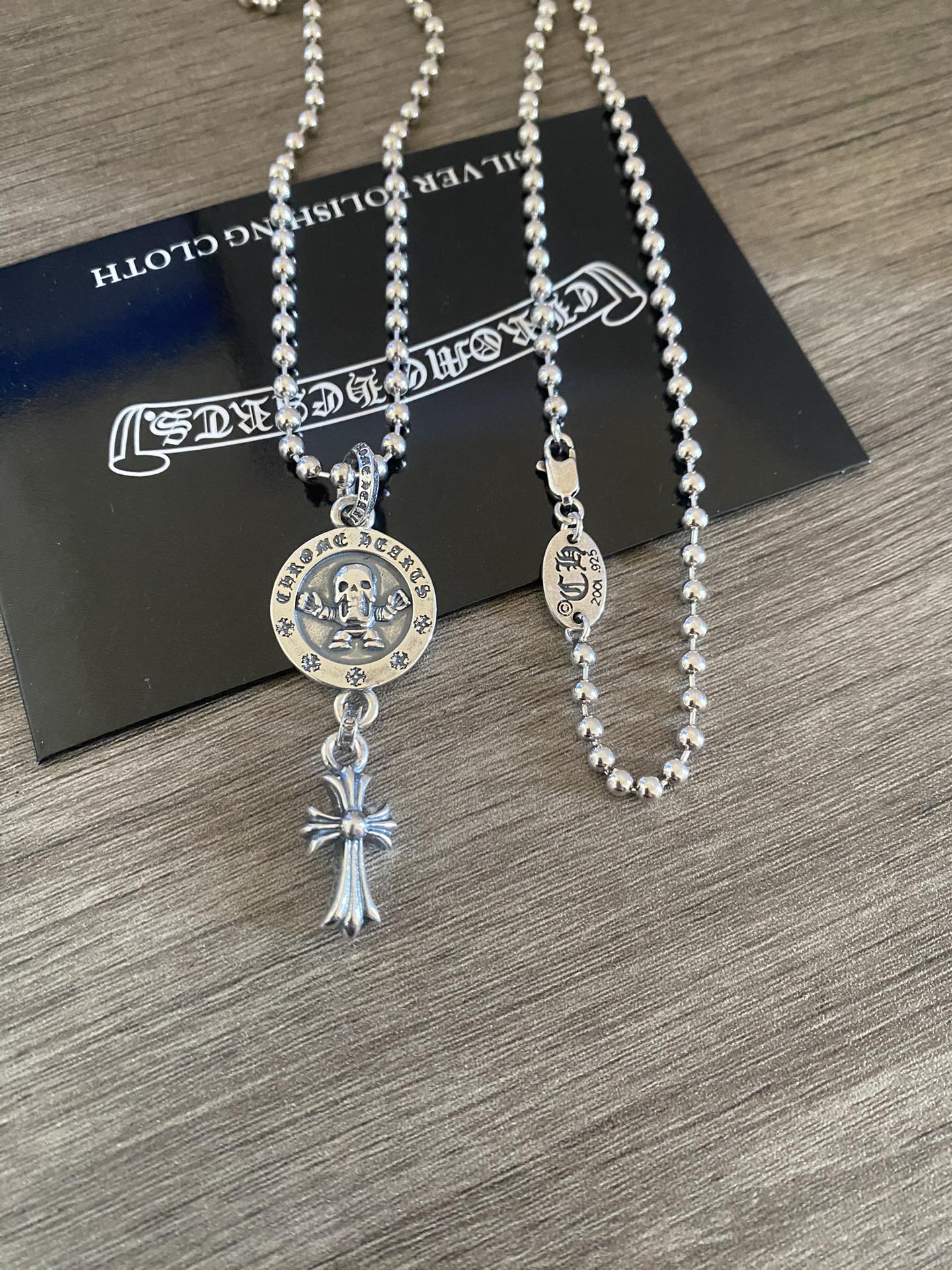 NO:108730,Crosin Skeleton Man Cross Pendant Necklace, Jewelry Boutique, Chrome Hearts, Necklace19860909克罗心骷髅人十字架吊坠 项链,饰品精品,chrome hearts,necklace,Jewelry