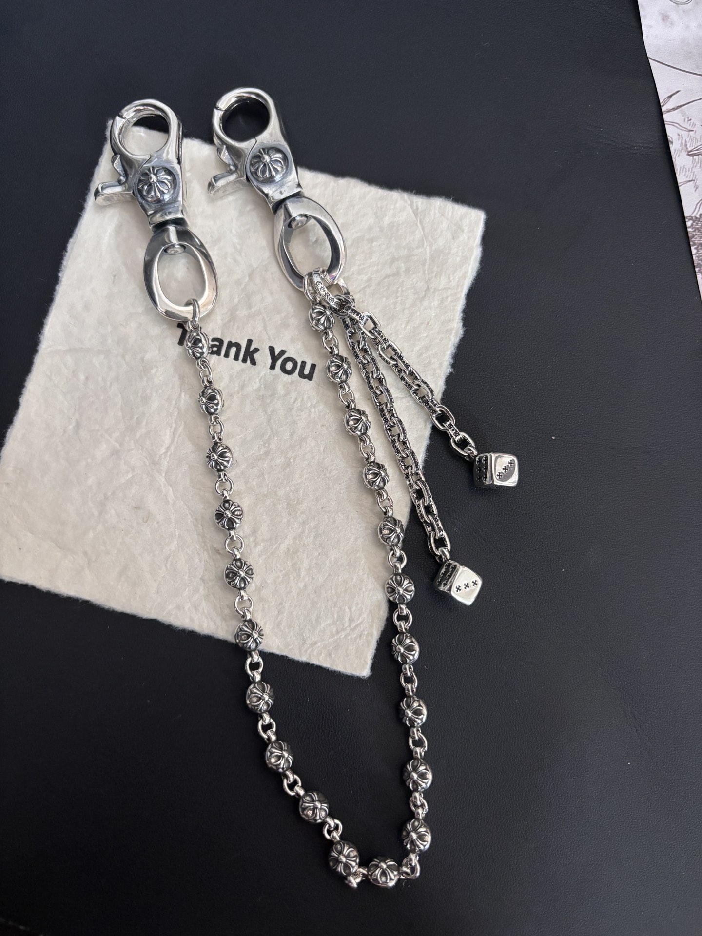 NO:113855,ch Cro Cross waist bag chain lobster buckle design hook dice bag chain, jewelry quality, chrome hearts19860909ch克罗十字架腰身包包链龙虾扣设计挂接骰子包包链,饰品精品,chrome hearts,Jewelry