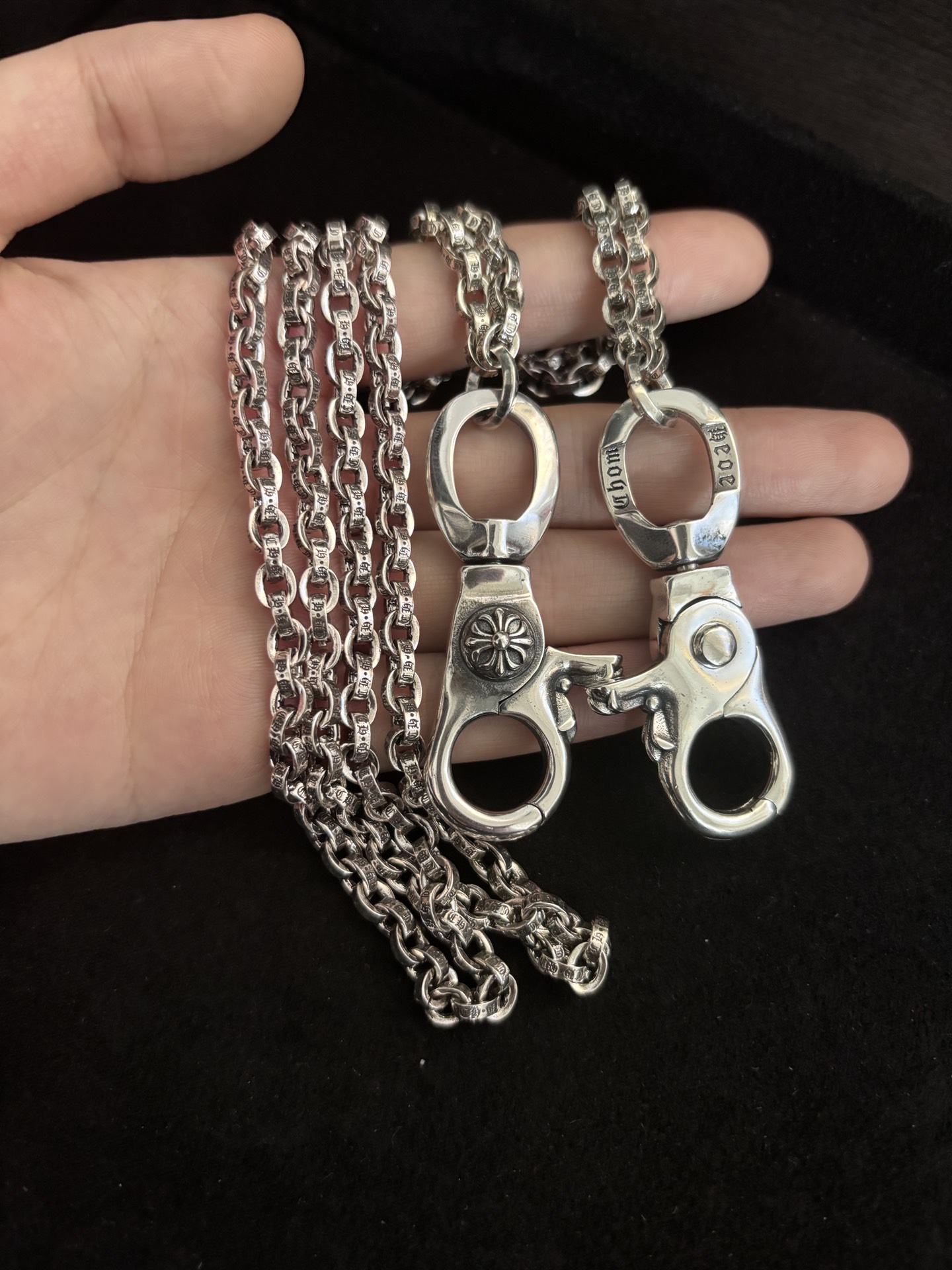 NO:381582,Cro letter double button trousers chain bag chain, jewelry quality, chrome hearts19860909克罗字母双扣裤链包包链,饰品精品,chrome hearts,Jewelry