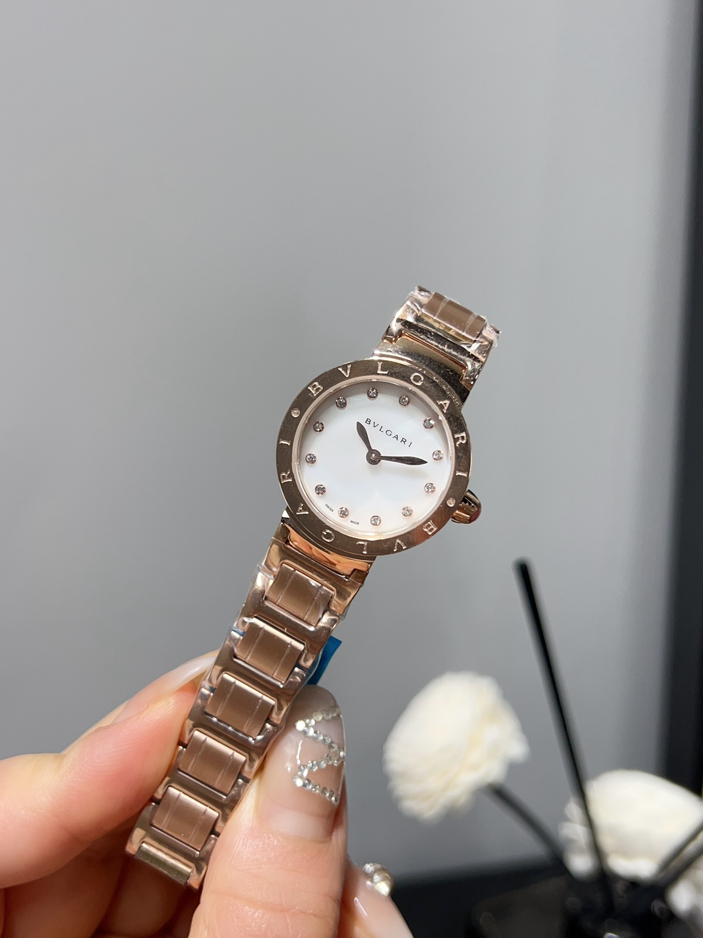 Luxury Bvlgari Watch with Imported Stone and Steel, Kim 210 Ceramics Drilling - 图片 5