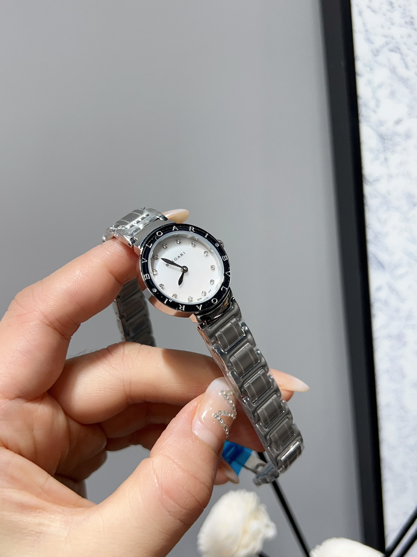 Luxury Bvlgari Watch with Imported Stone and Steel, Kim 210 Ceramics Drilling - 图片 6