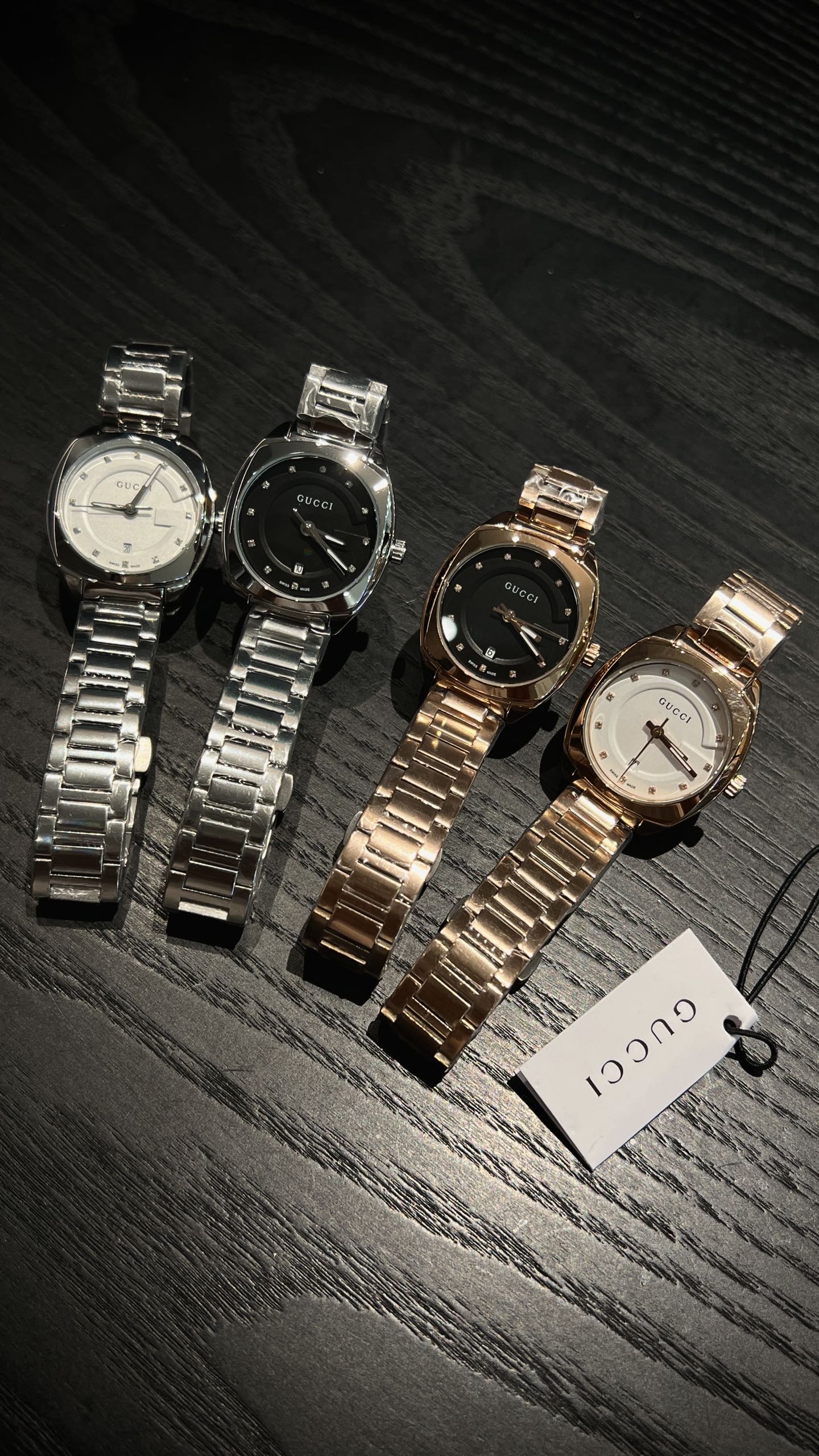White shell 260 gold p644 Monuments Gucci Gucci GG2570 YA142504 wristwatch stone machine, size 28mm. Delivery - 图片 6