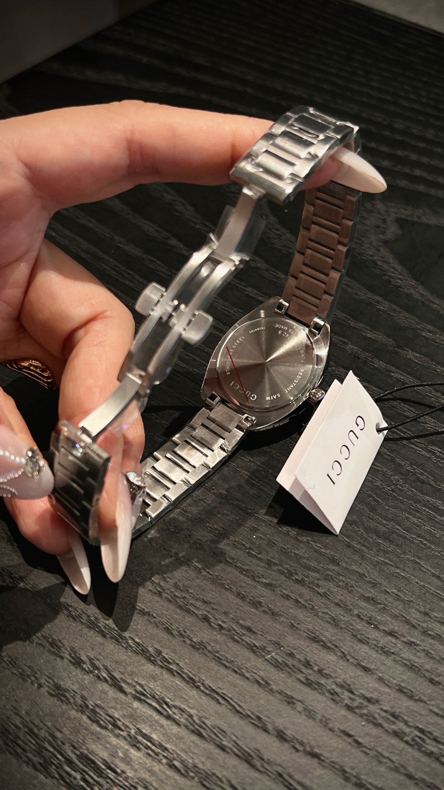 White shell 260 gold p644 Monuments Gucci Gucci GG2570 YA142504 wristwatch stone machine, size 28mm. Delivery - 图片 7