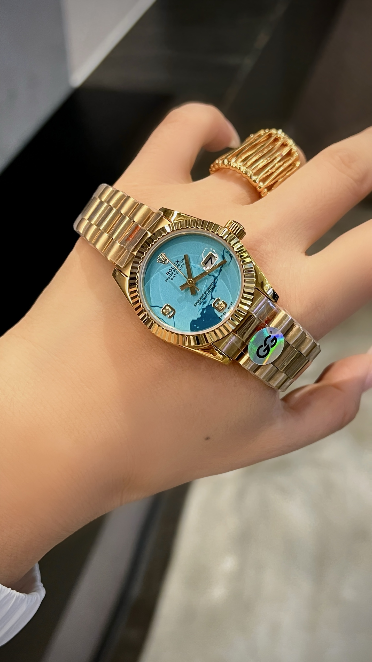 “Rolex Women’s Journal: Elegant Steel Watch with Crystal Diamonds for Goddesses” - 图片 7