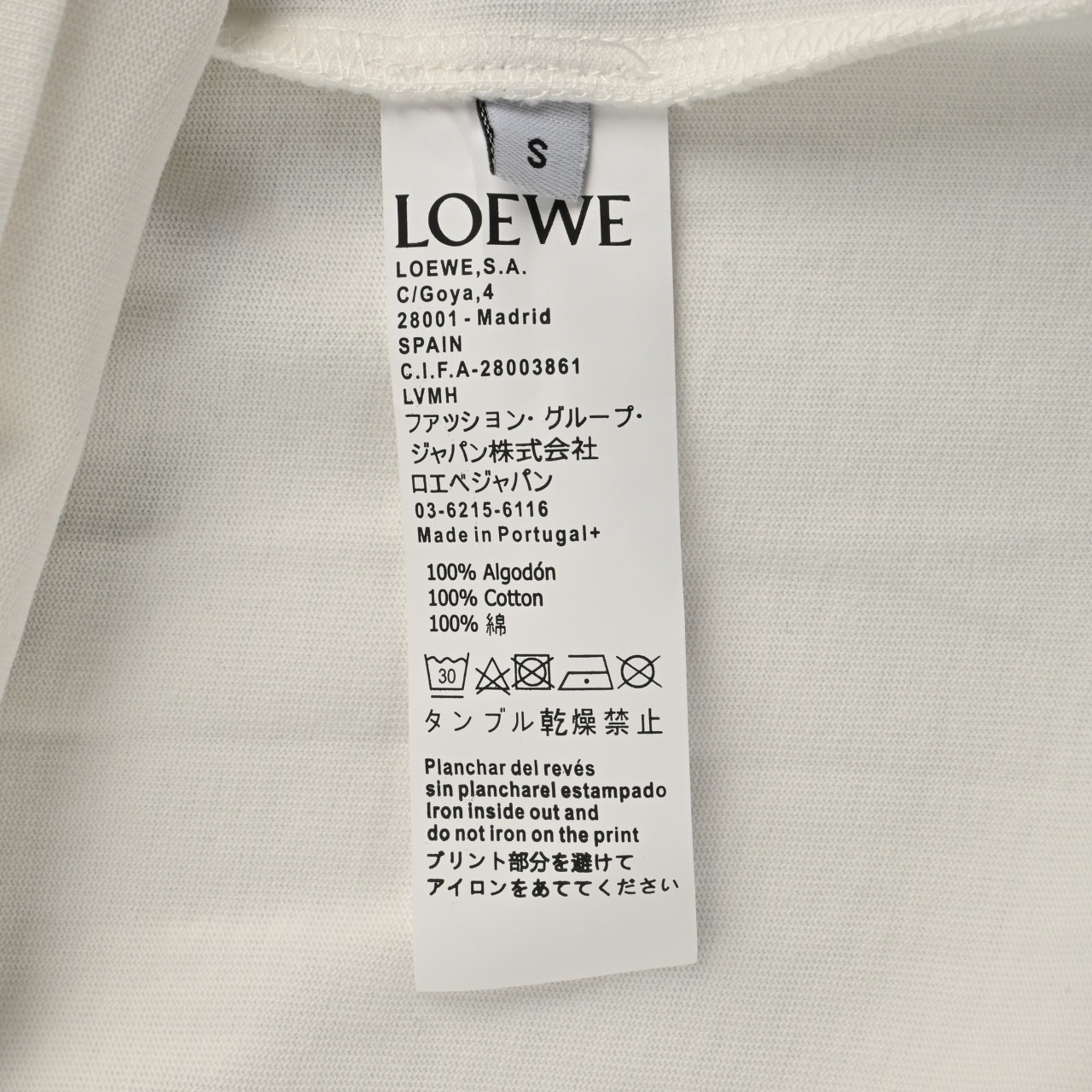 Loewe罗意威 刺绣LOGO 短袖T恤 榻榻米绣花工艺针数密度饱满