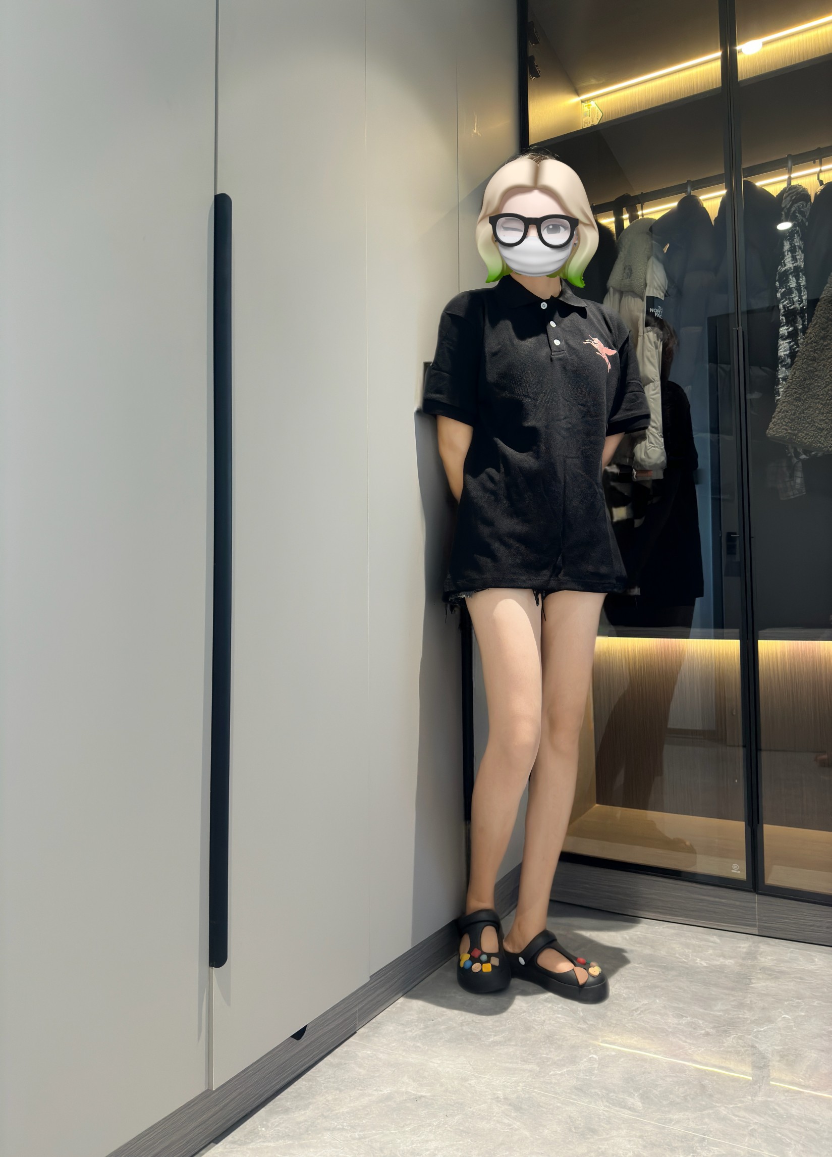 Givenchy/纪梵希 独角兽印花 短袖Polo 上身效果#