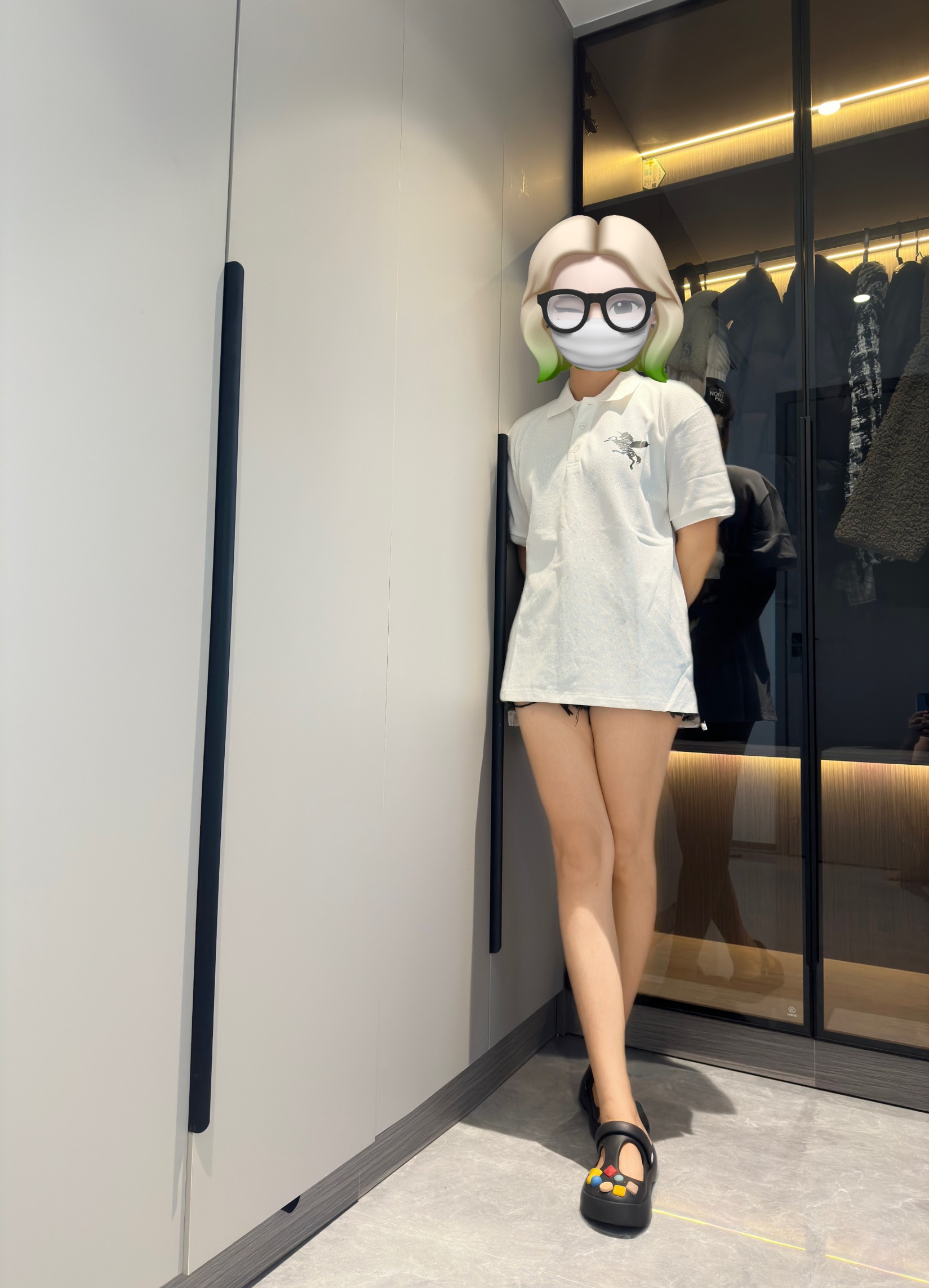 Givenchy/纪梵希 独角兽印花 短袖Polo 上身效果#