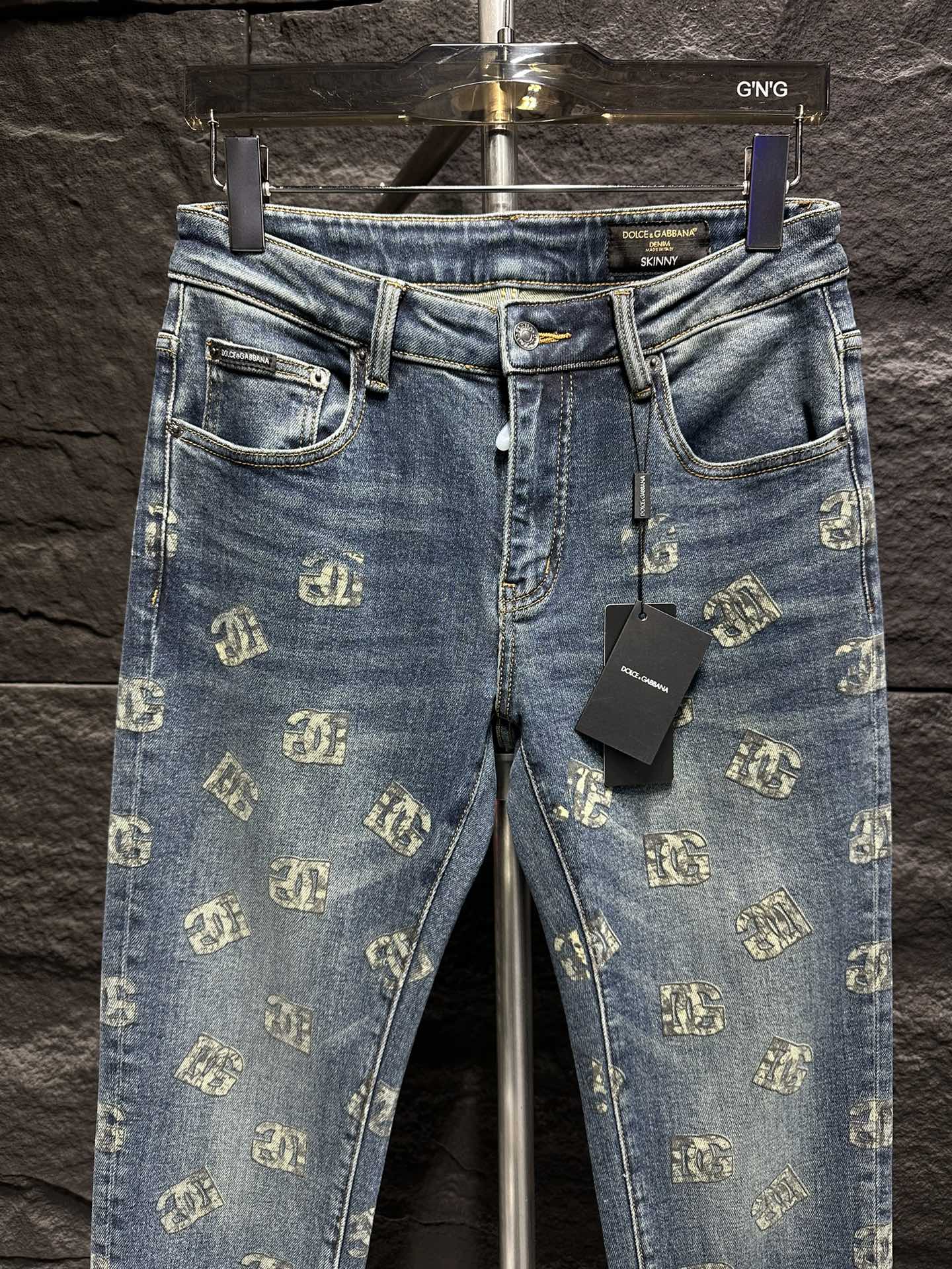 Dolce & Gabbana Jeans - All-Over Logo Print, Slim Fit, Premium Denim 4 i1746175662 2293 3